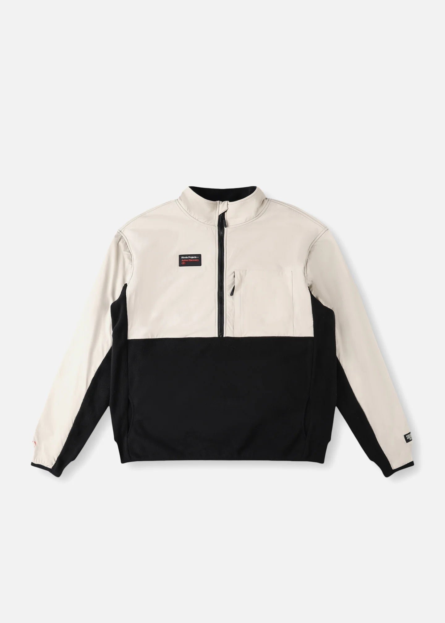 Blur 1/2 Zip Polar Fleece - Black/Bone