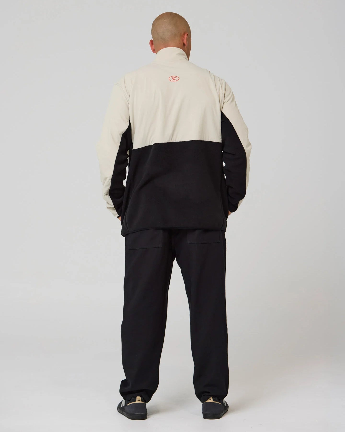 Blur 1/2 Zip Polar Fleece - Black/Bone