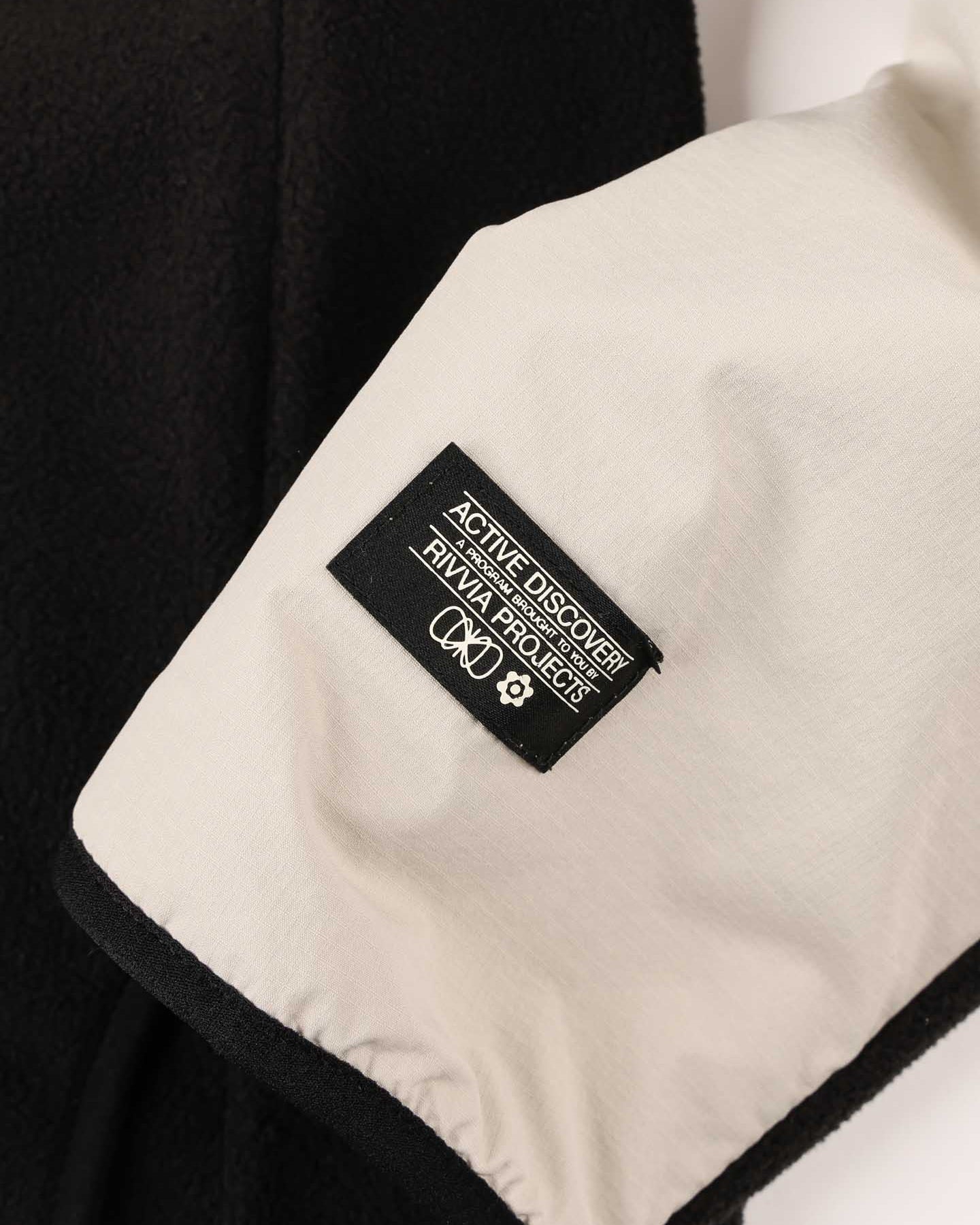 Blur 1/2 Zip Polar Fleece - Black/Bone