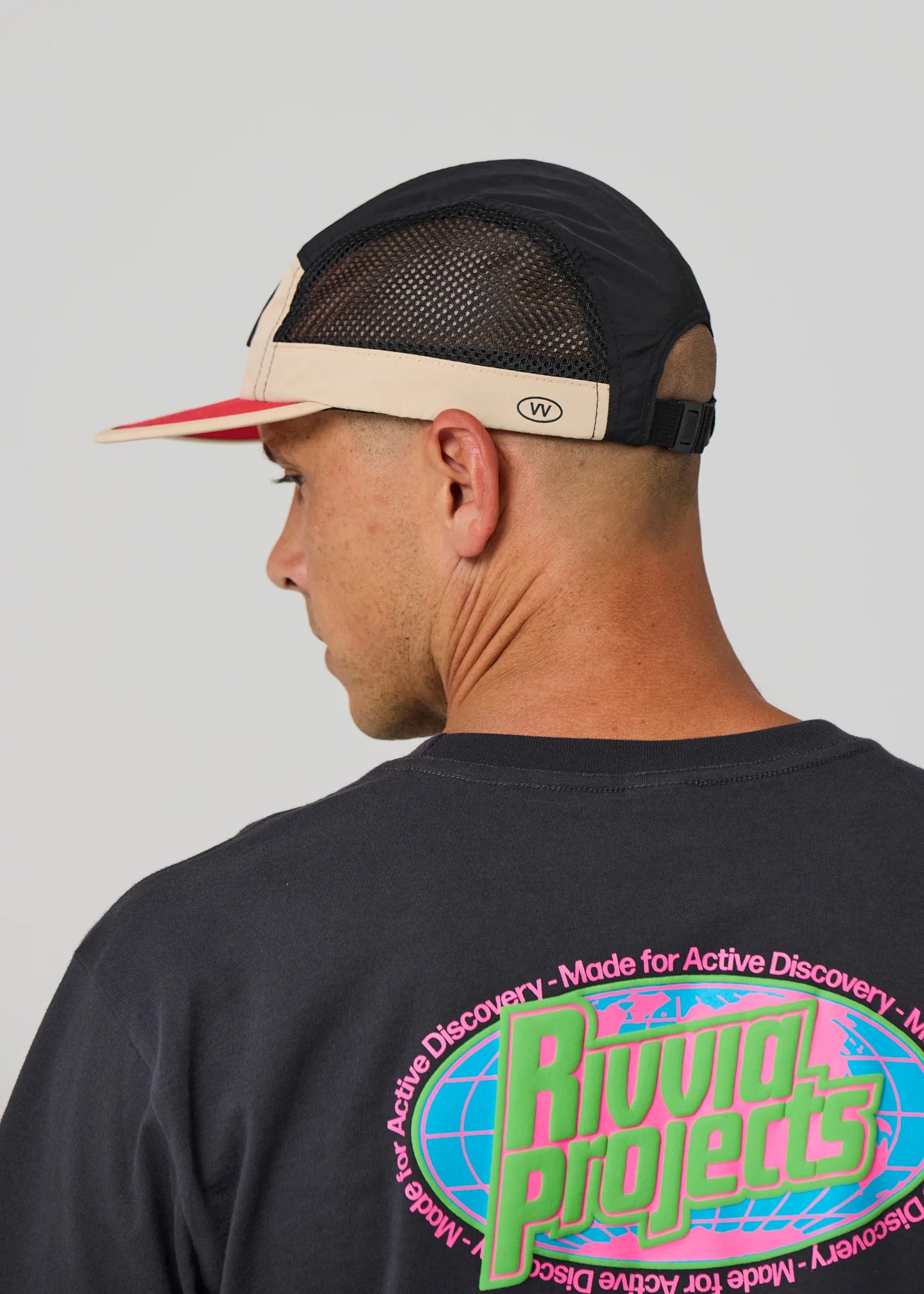Data Running Cap - Red/Bone/Black