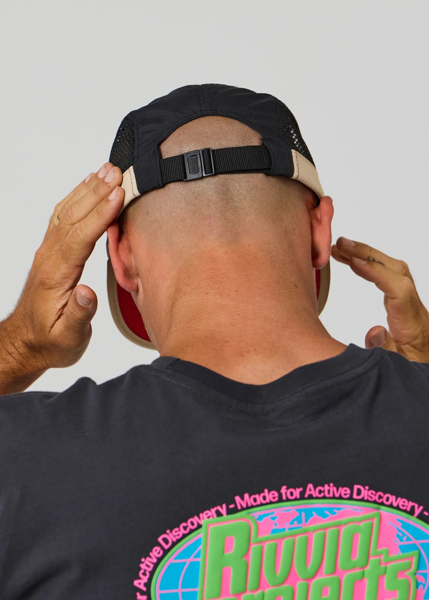 Data Running Cap - Red/Bone/Black