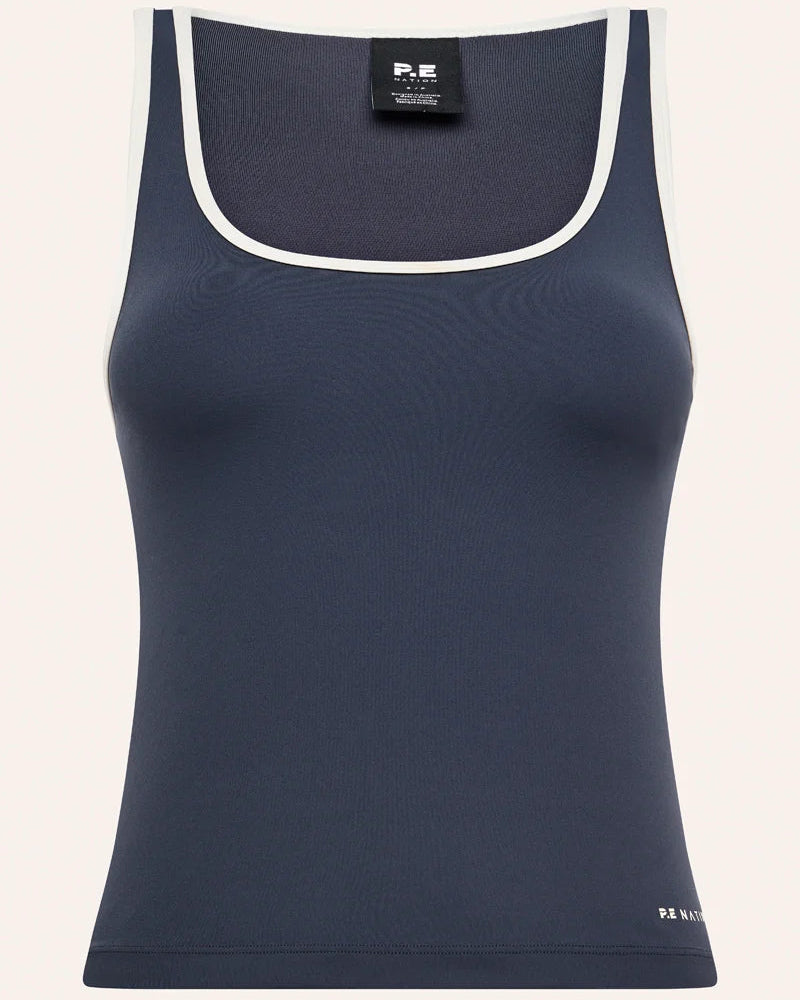 Spectrum scoop tank - marine blue & whisper white