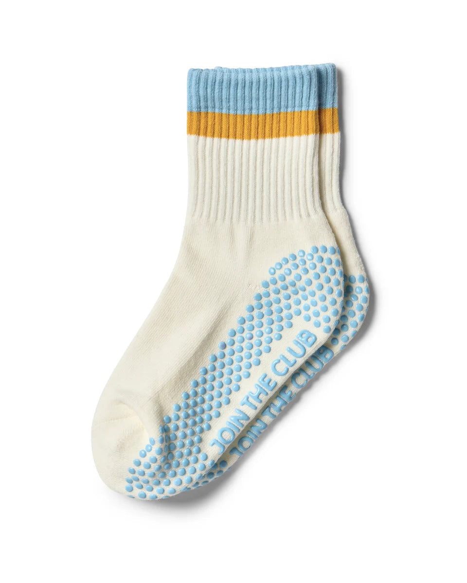 Classic Crew Grip Sock - Blue/Mustard