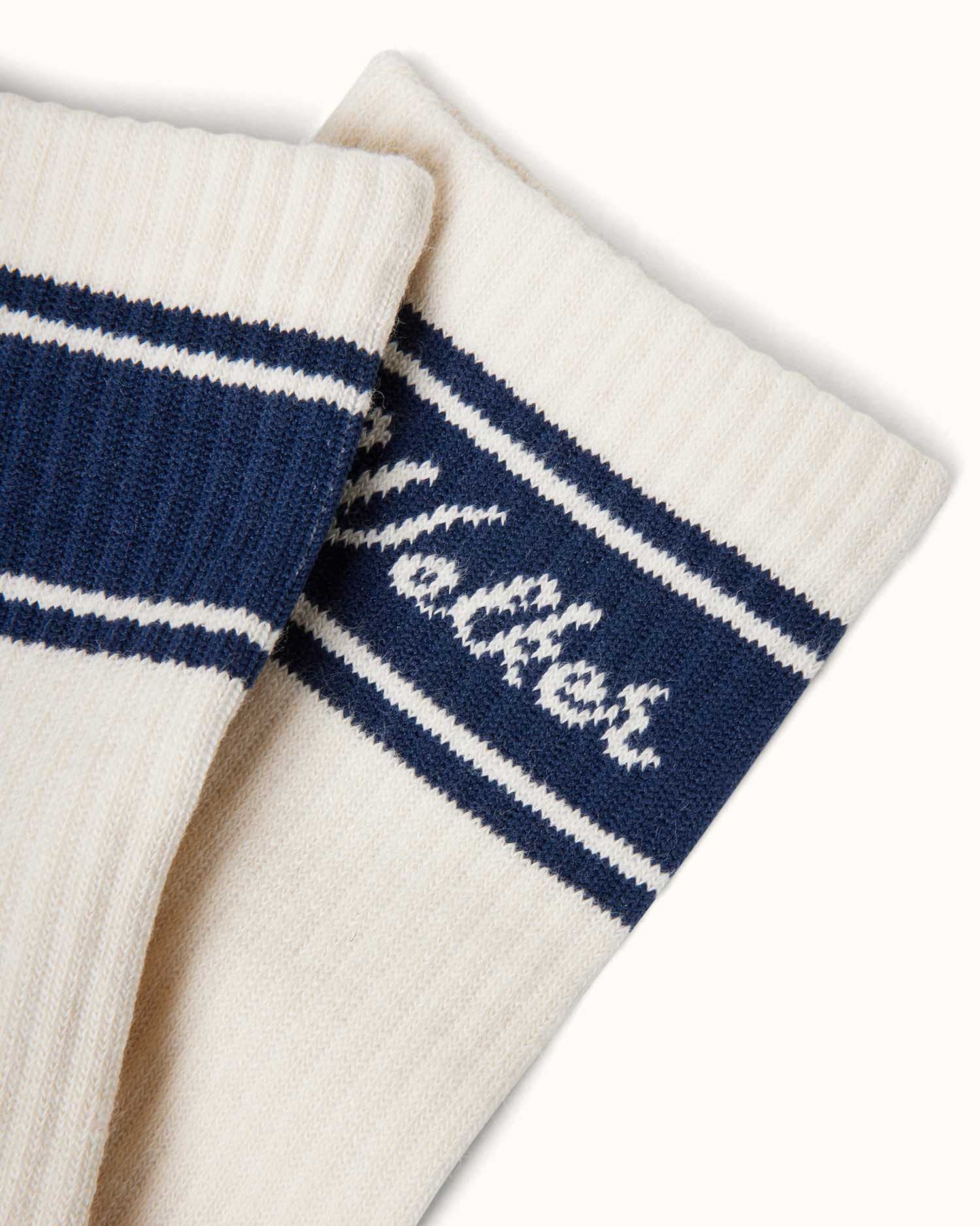 Stripe Classic Socks - White/Navy/Red