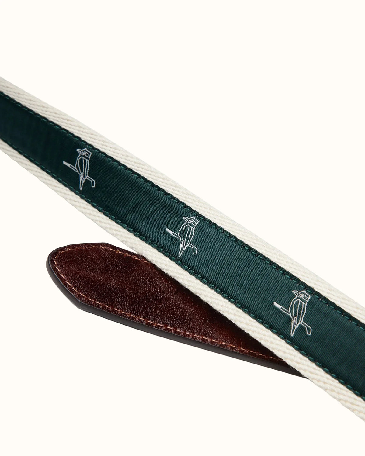 Kooka Ribbon Belt - Forest / Cream