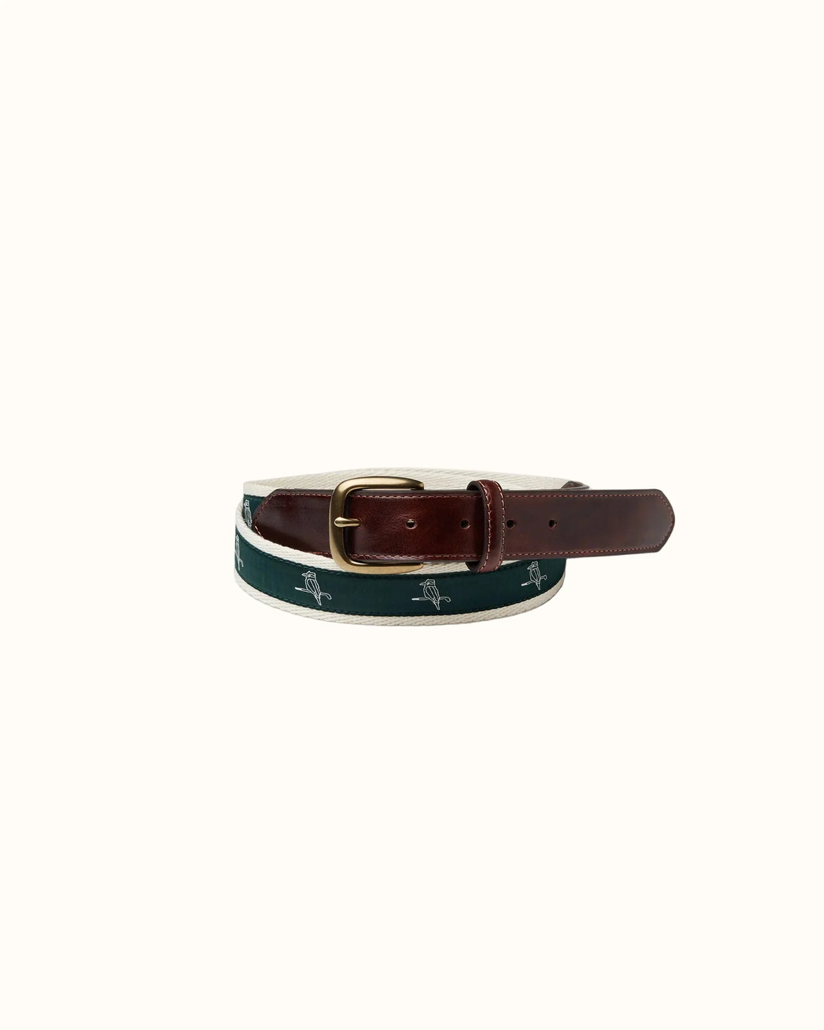 Kooka Ribbon Belt - Forest / Cream