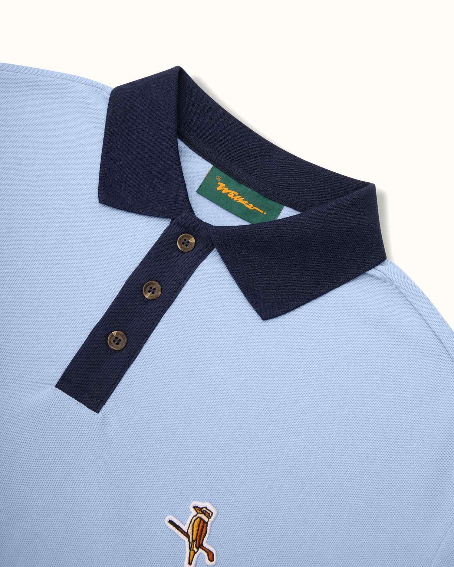 Two Tone Kooka Polo Sky - Navy