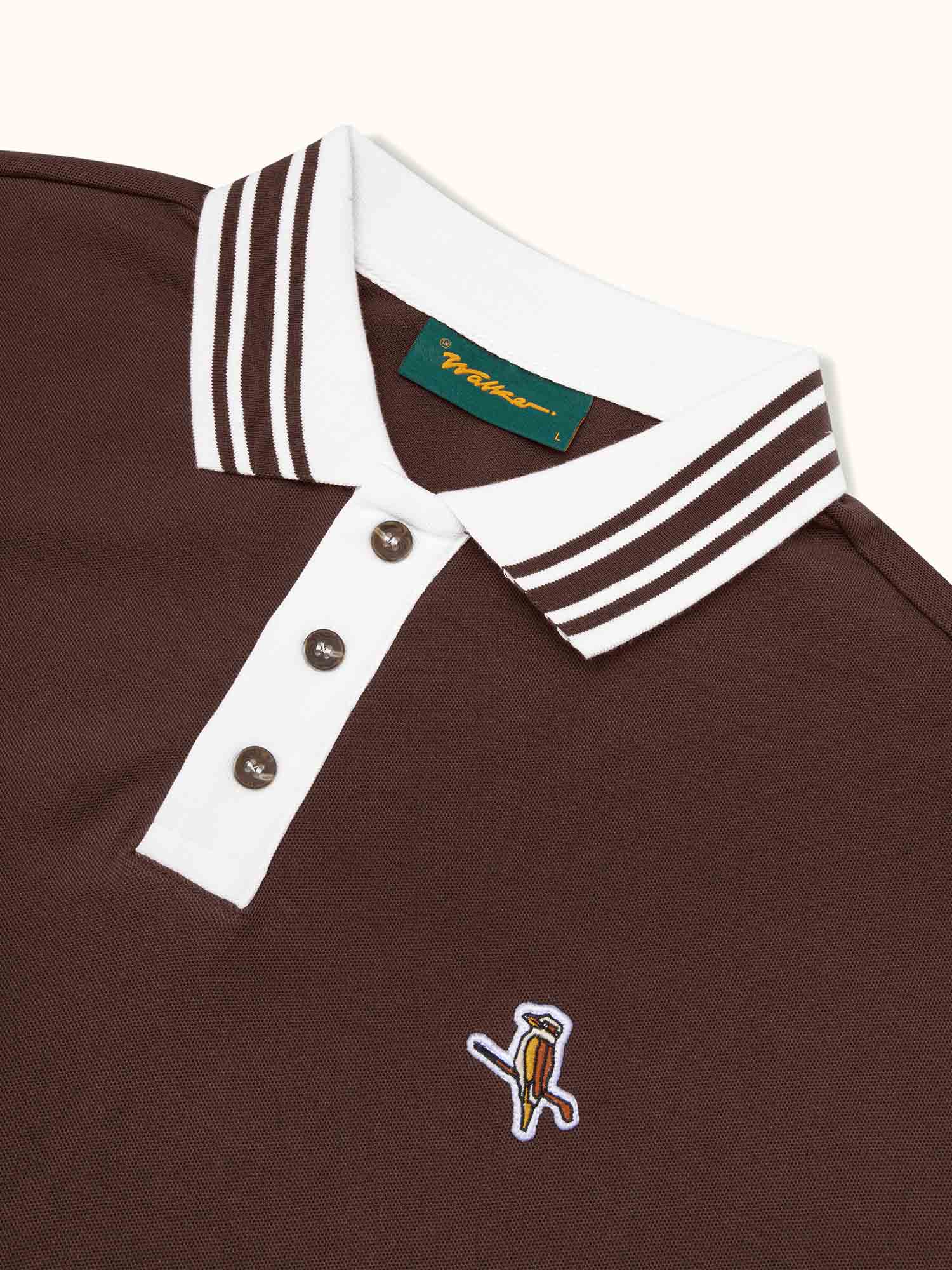 Kooka Two-Tone Polo - Chocolate/White
