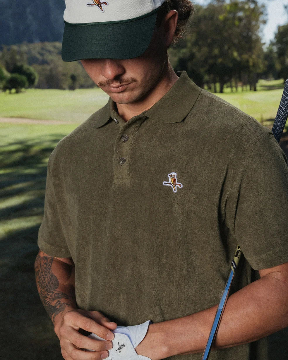 Kooka Terry Polo - Olive