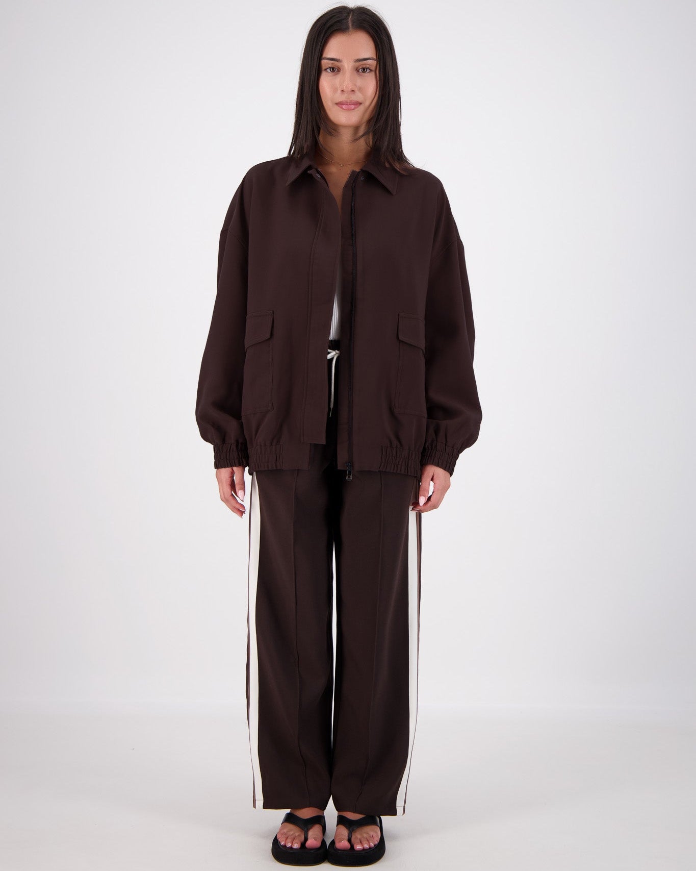 Ischia Bomber Jacket - Dark Brown