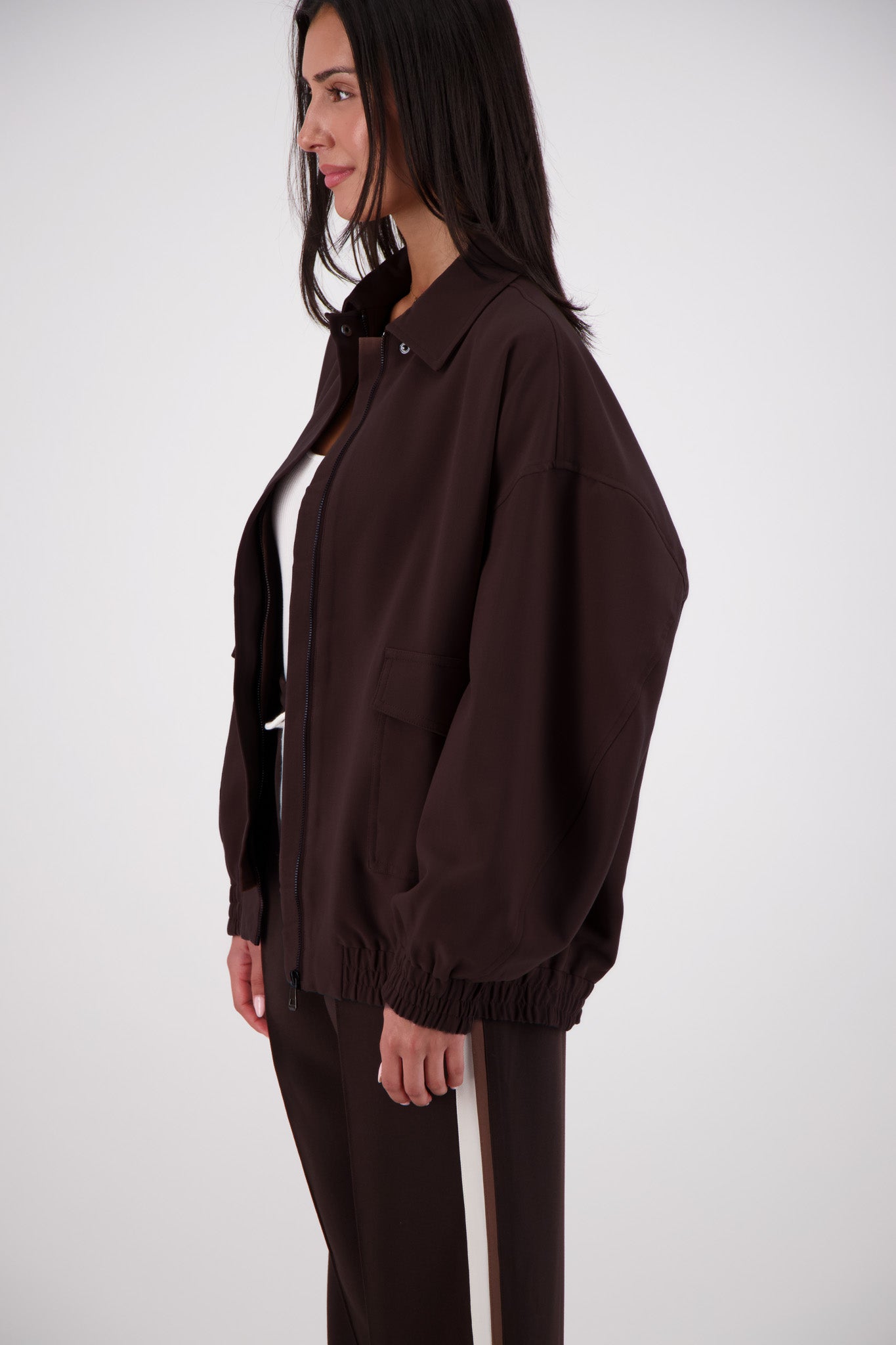 Ischia Bomber Jacket - Dark Brown