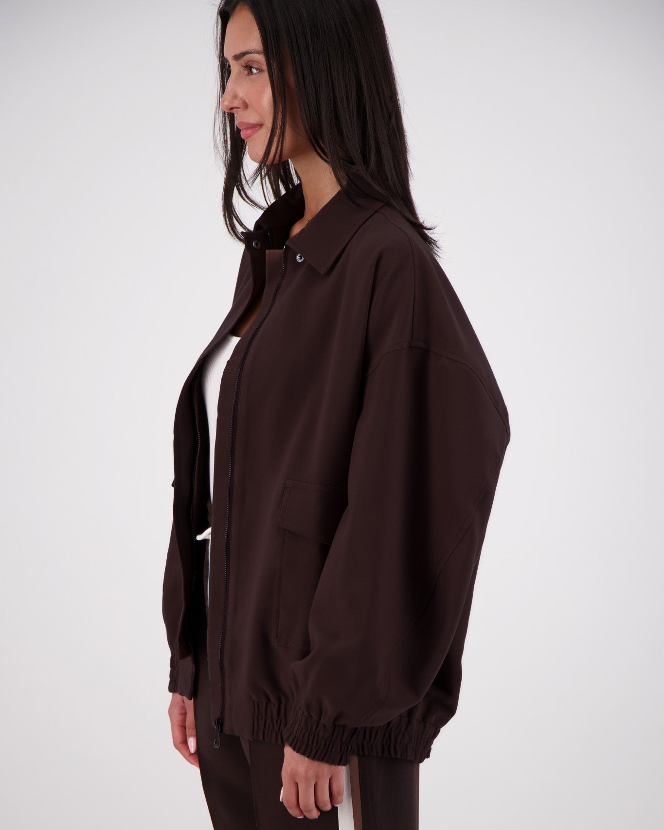 Ischia Bomber Jacket - Dark Brown