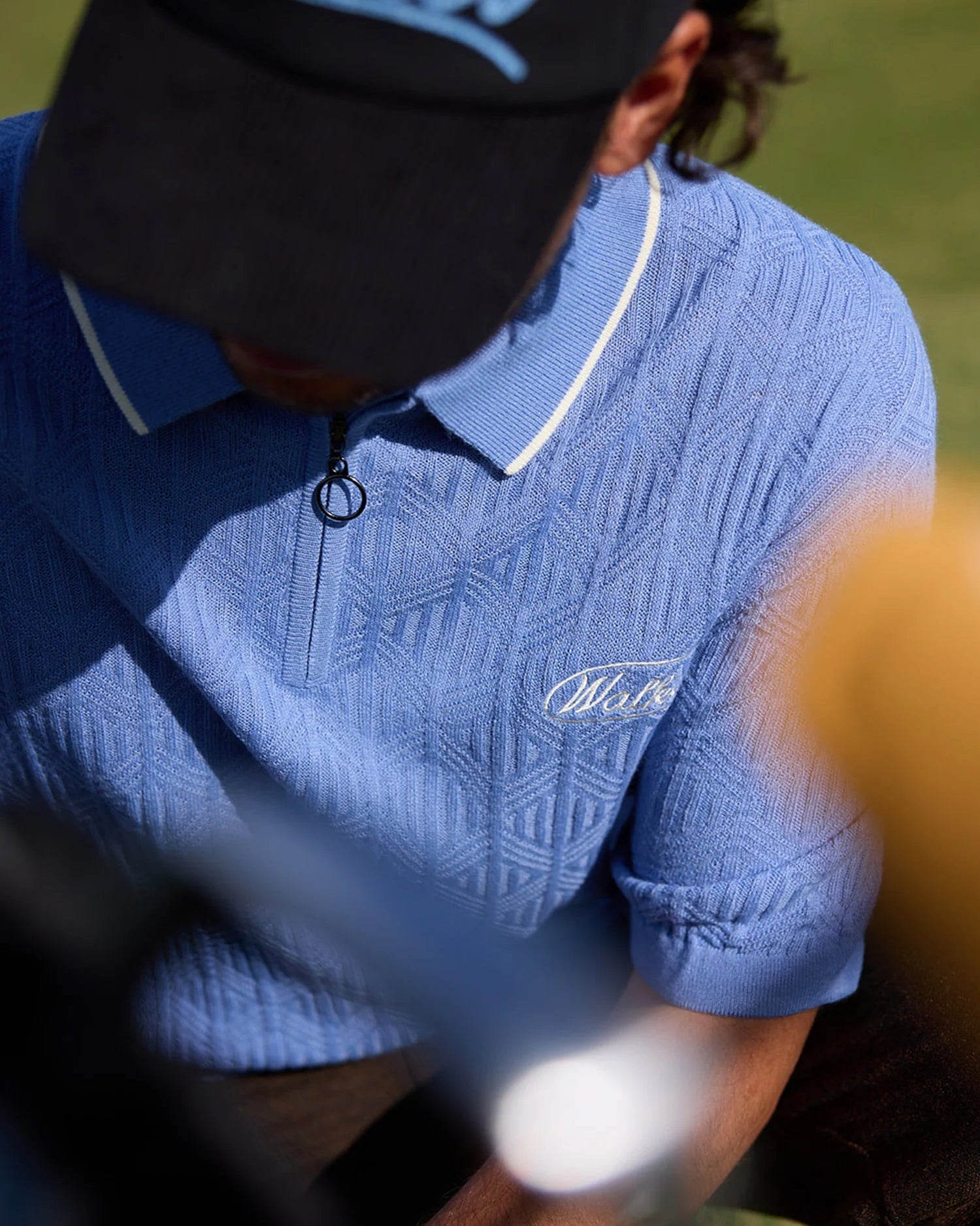 Lasso Knit Polo - Sky Blue