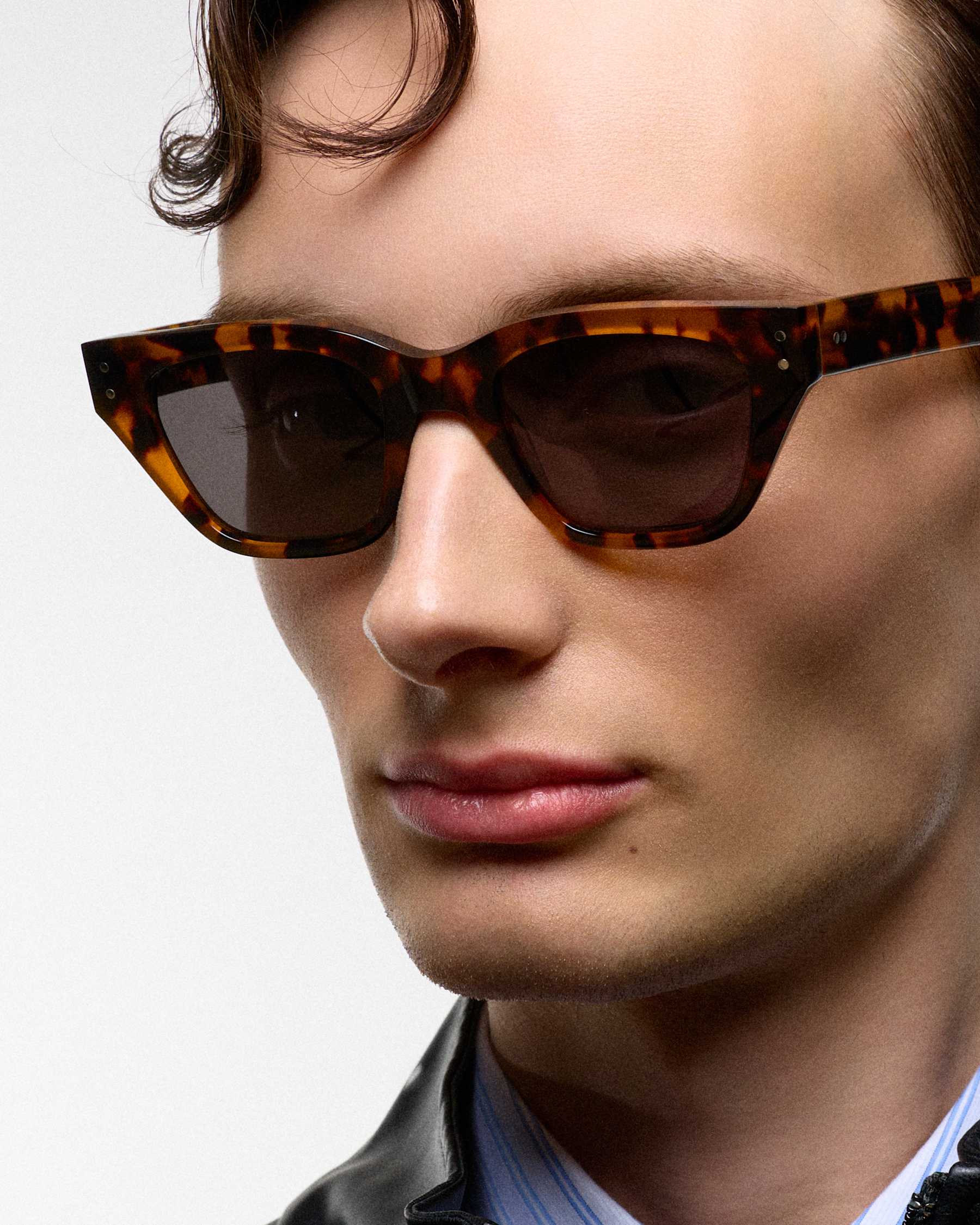 Memphis Havana - Grey Solid Lens