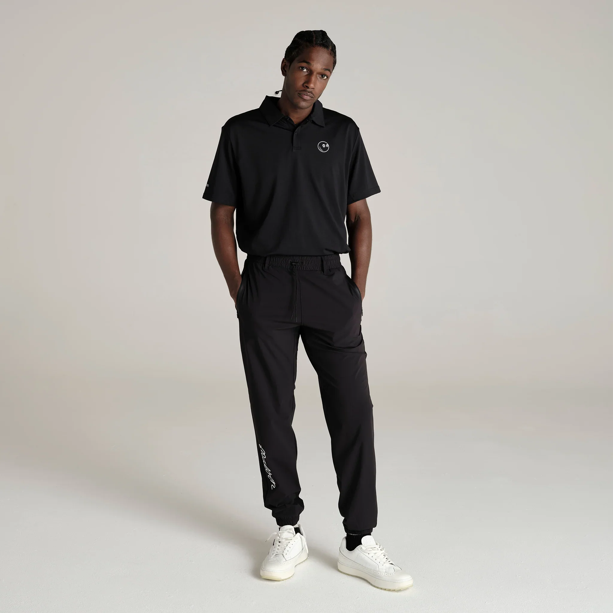 Malbon Performance Pique Polo - Black