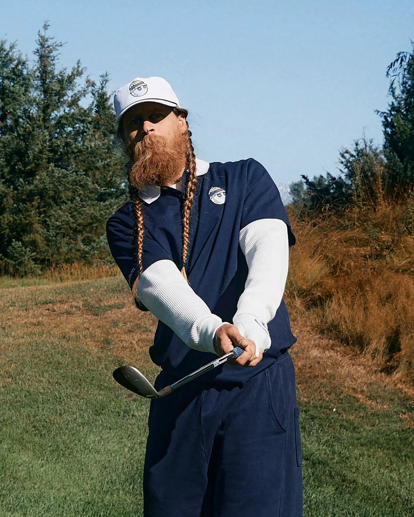 Fishing Buckets Pique Polo - Navy