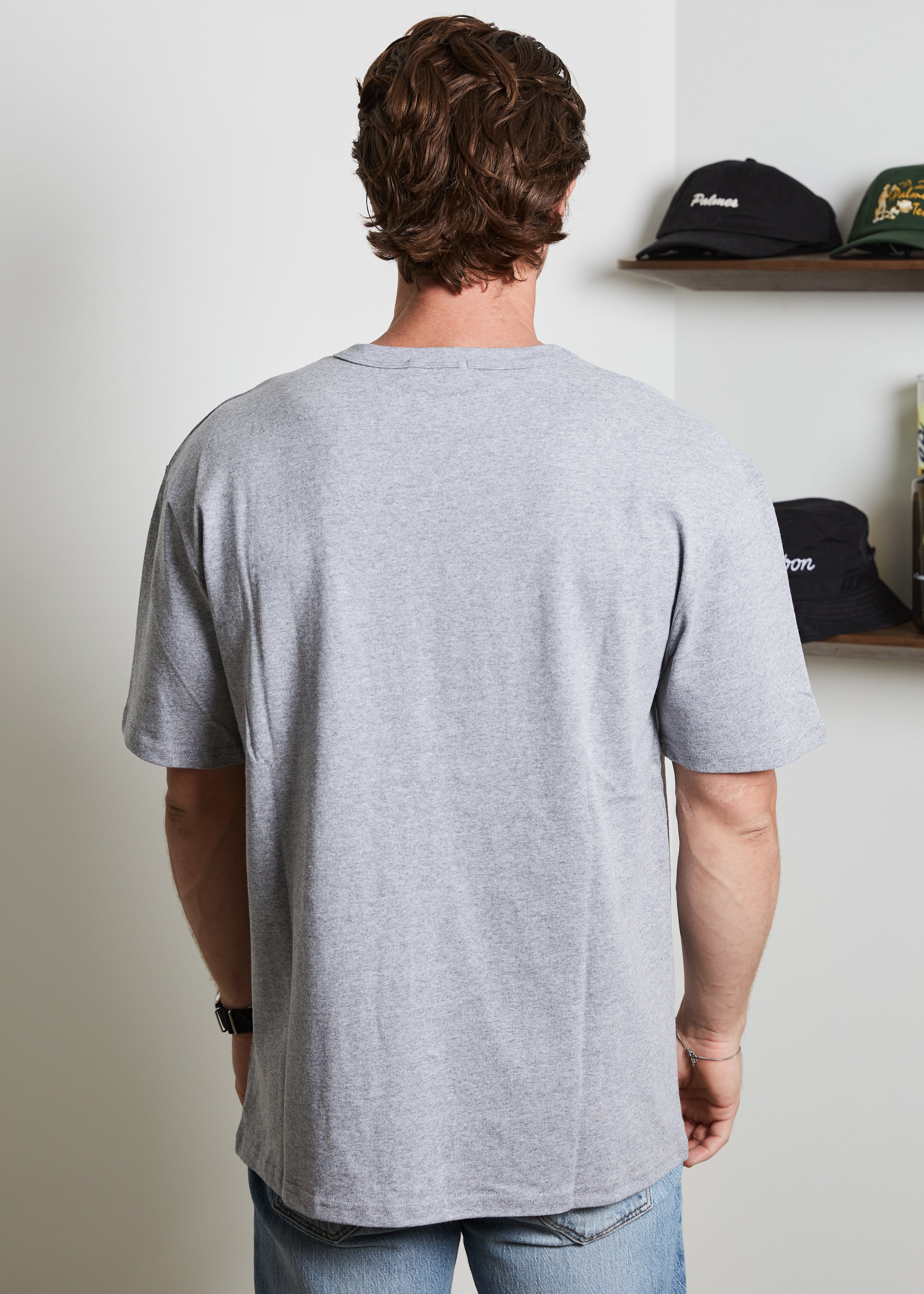 THE BOX FIT TEE - 250GSM - GREY