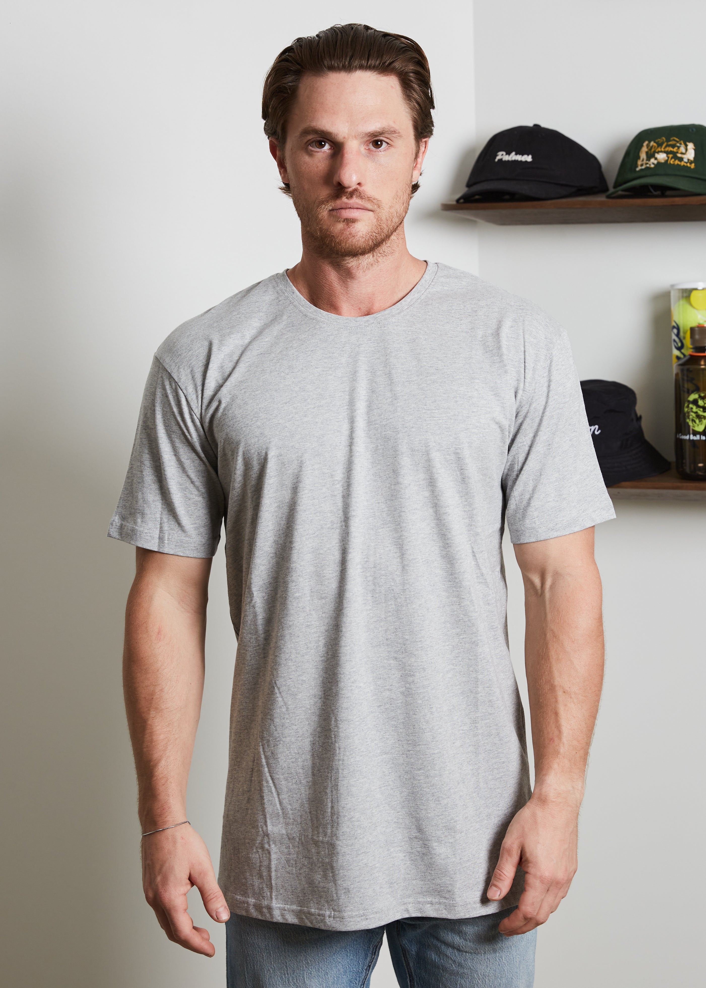 Premium Tee - 195GSM - Heather Grey