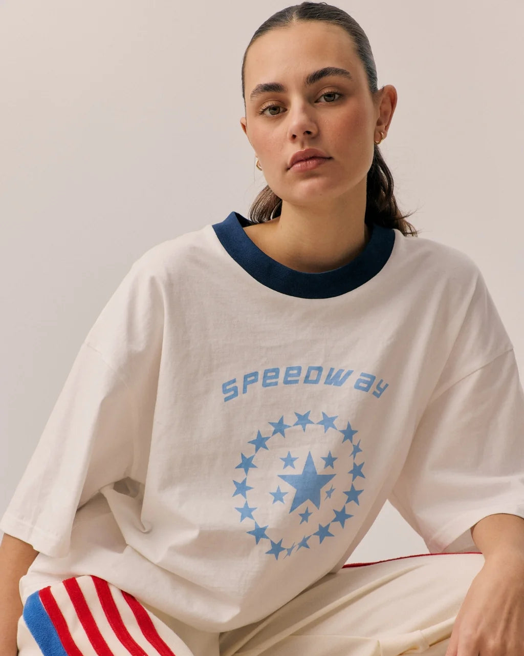 Speedway Oversized Tee - Snow