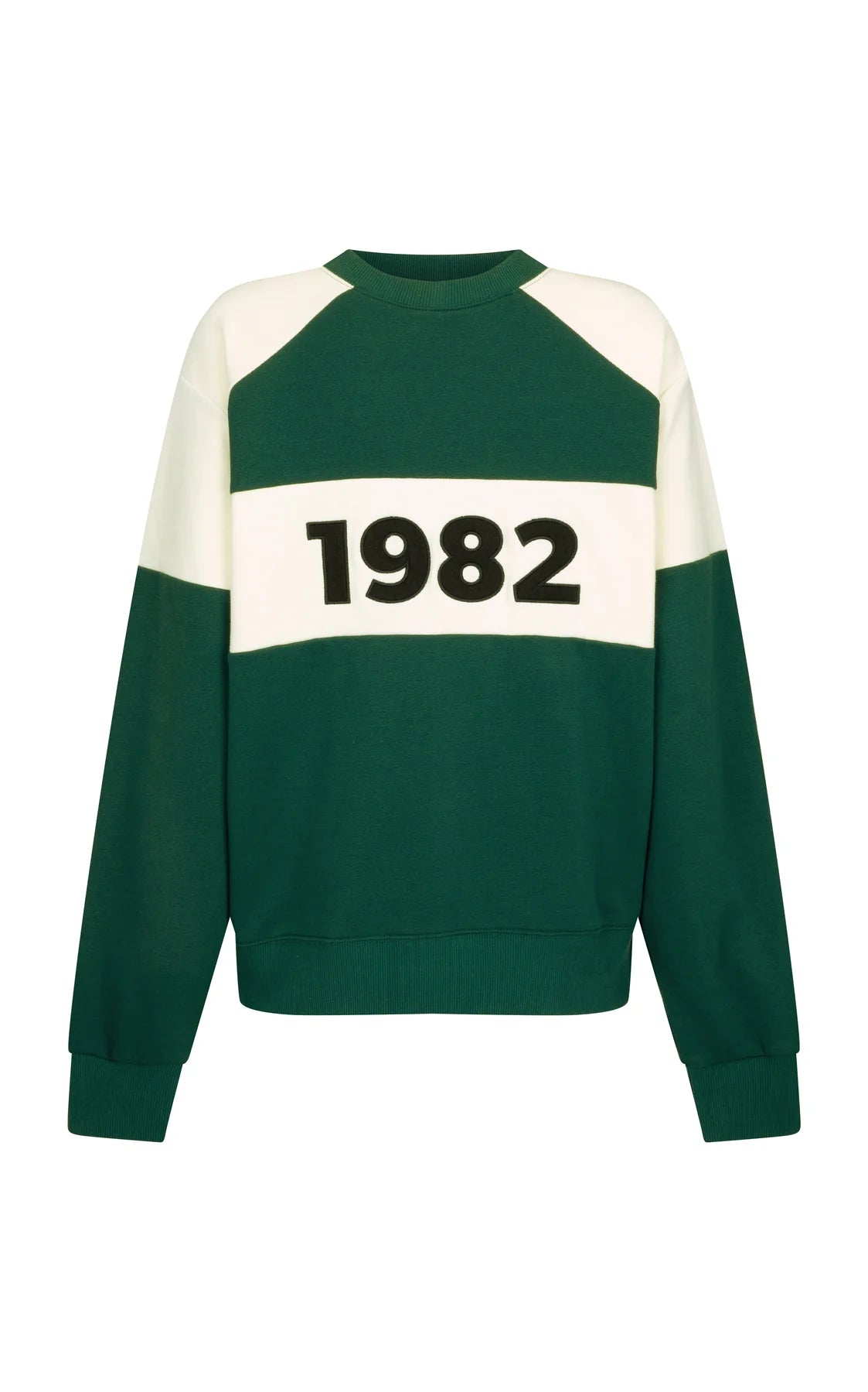 1982 Contrast Knit Sweater - Forest