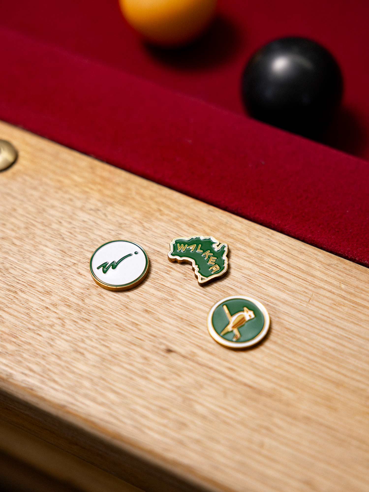 Ball Marker 3 Pack ( Green & Gold )