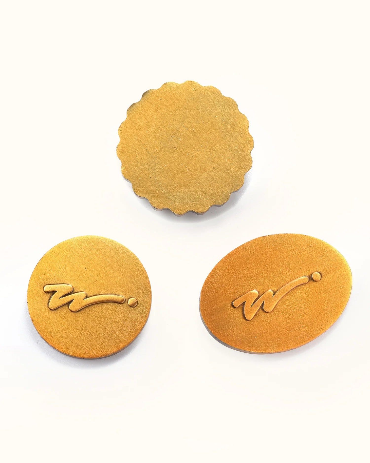 Ball Marker On Watch 3 Pack - White / Green / Brushed Gold