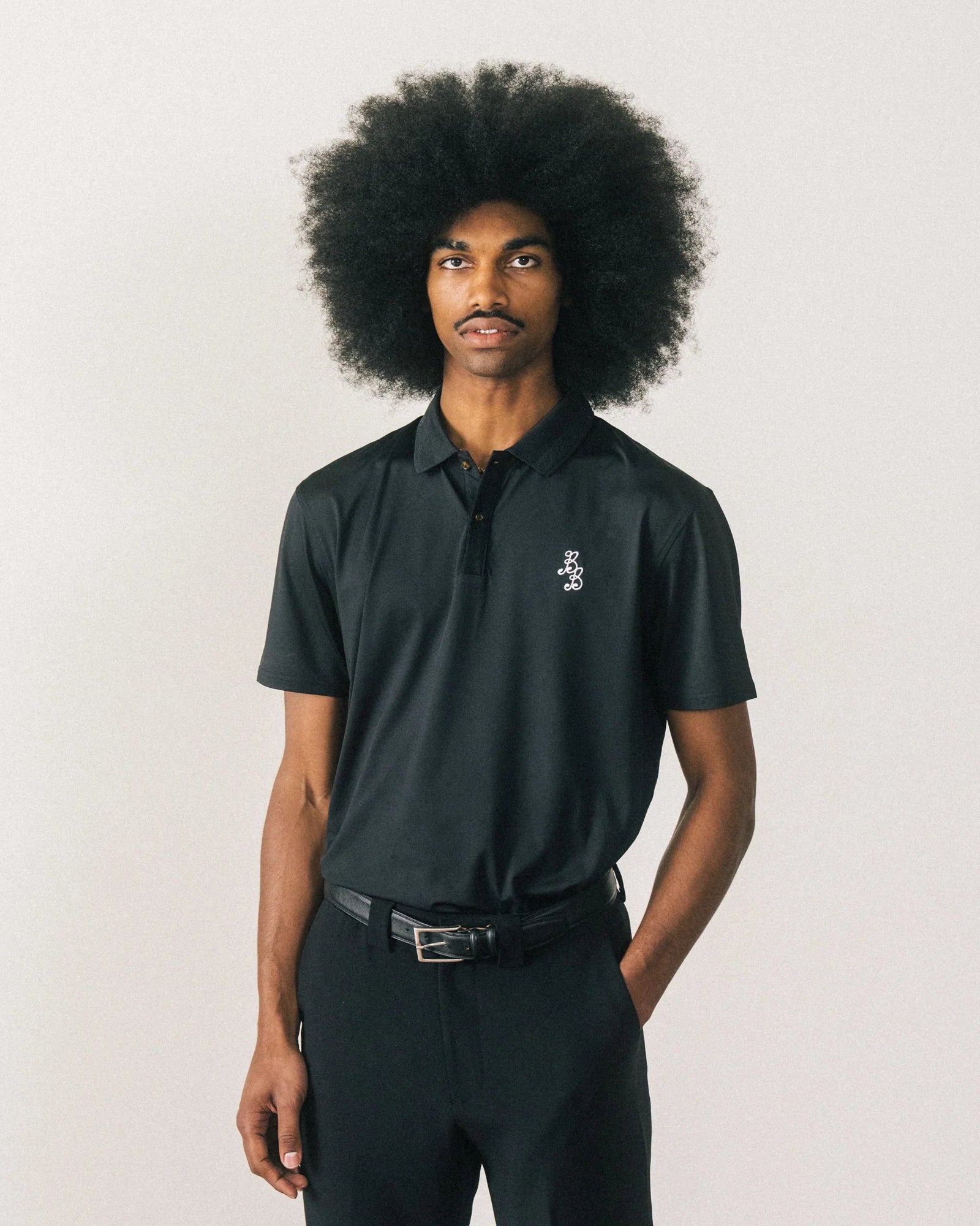 Essentials Athletic Polo - Black