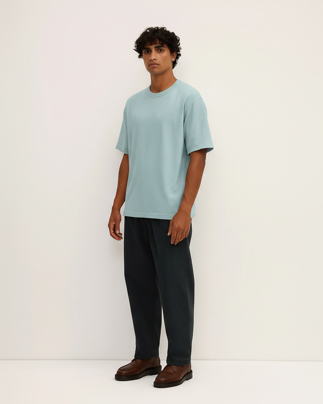 Box Tee - Baby Blue - 220GSM