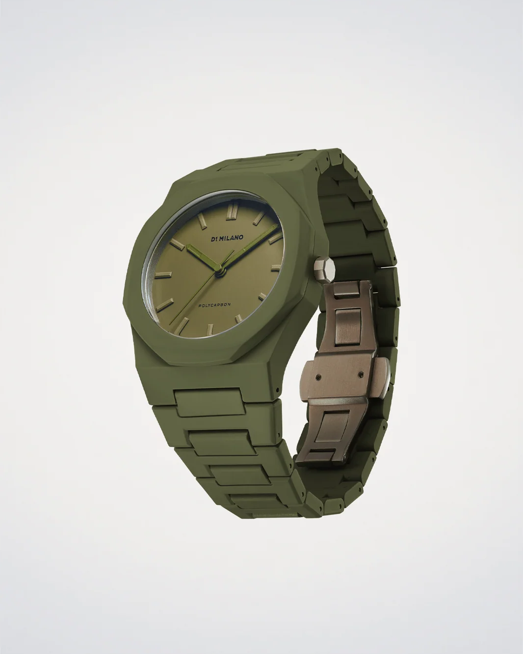 Military Green Polycarbon Watch - 40.5mm
