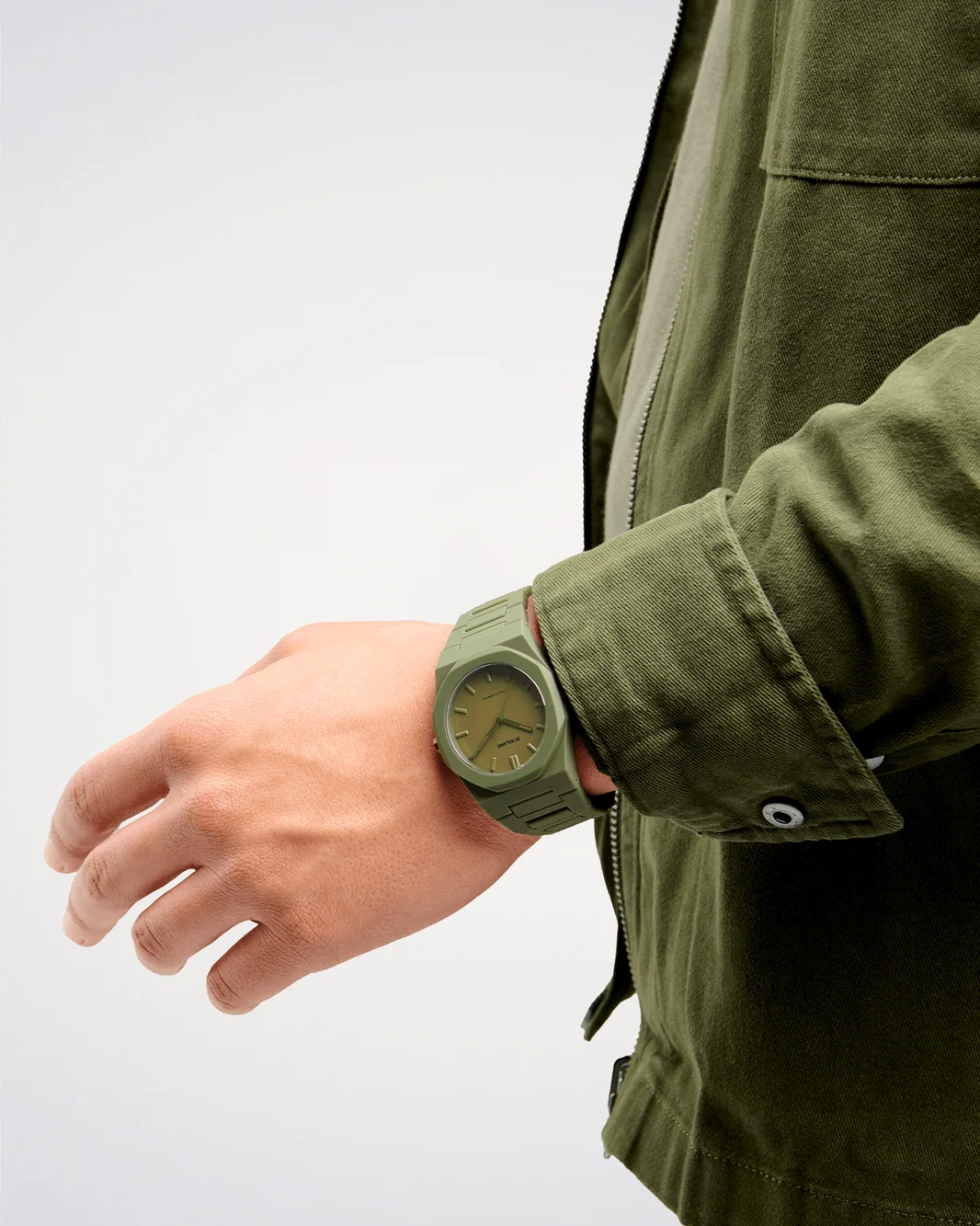 Military Green Polycarbon Watch - 40.5mm