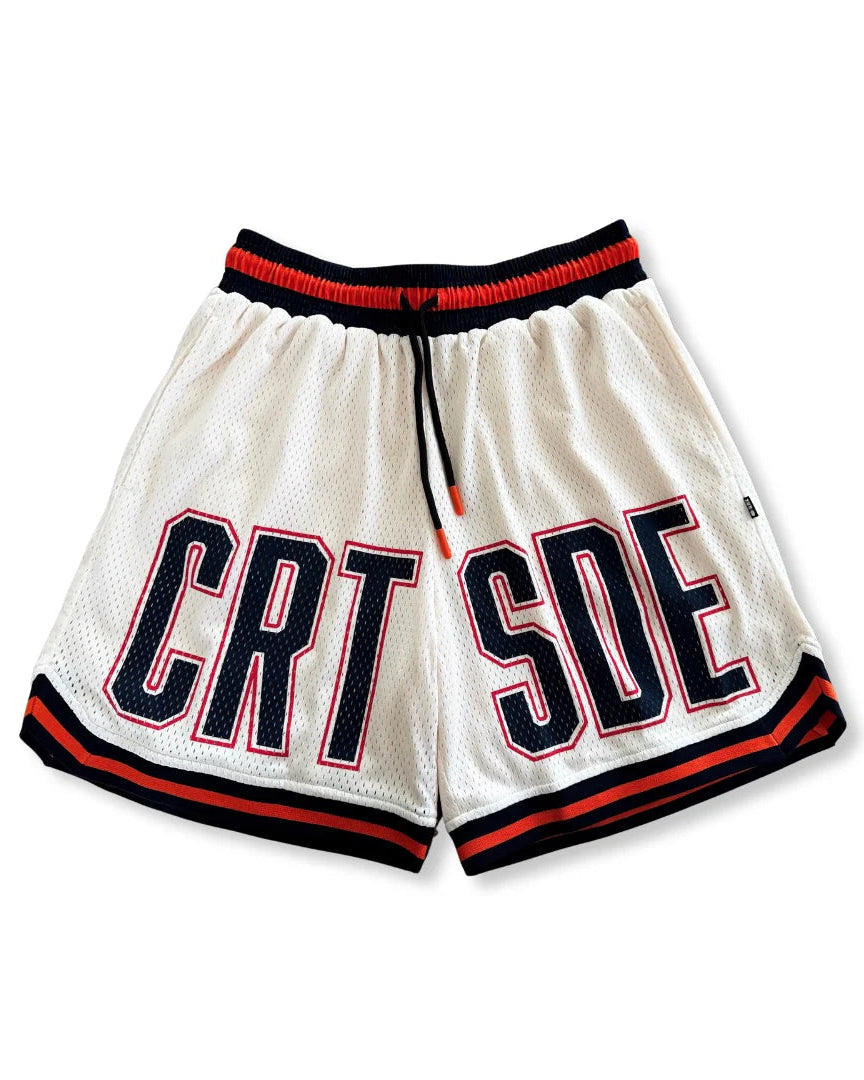 DPOY Basketball Shorts - Cream and Orange