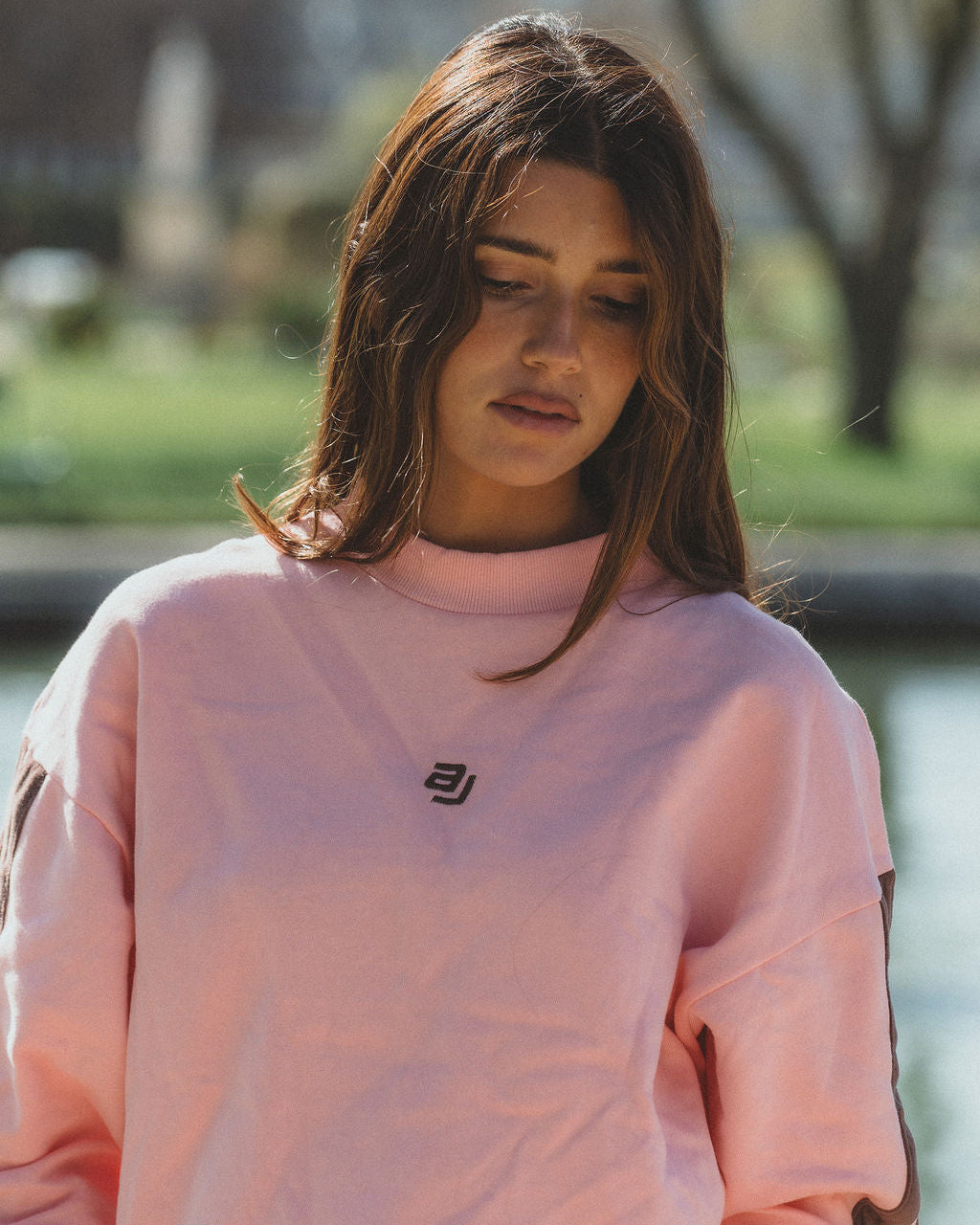 AJ Logo Sweatshirt Rose Quartz