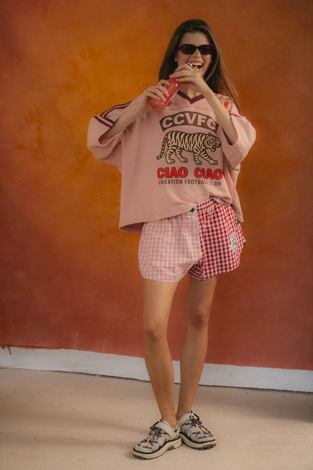 Tiger Spirit Club Tee - Blush Pink