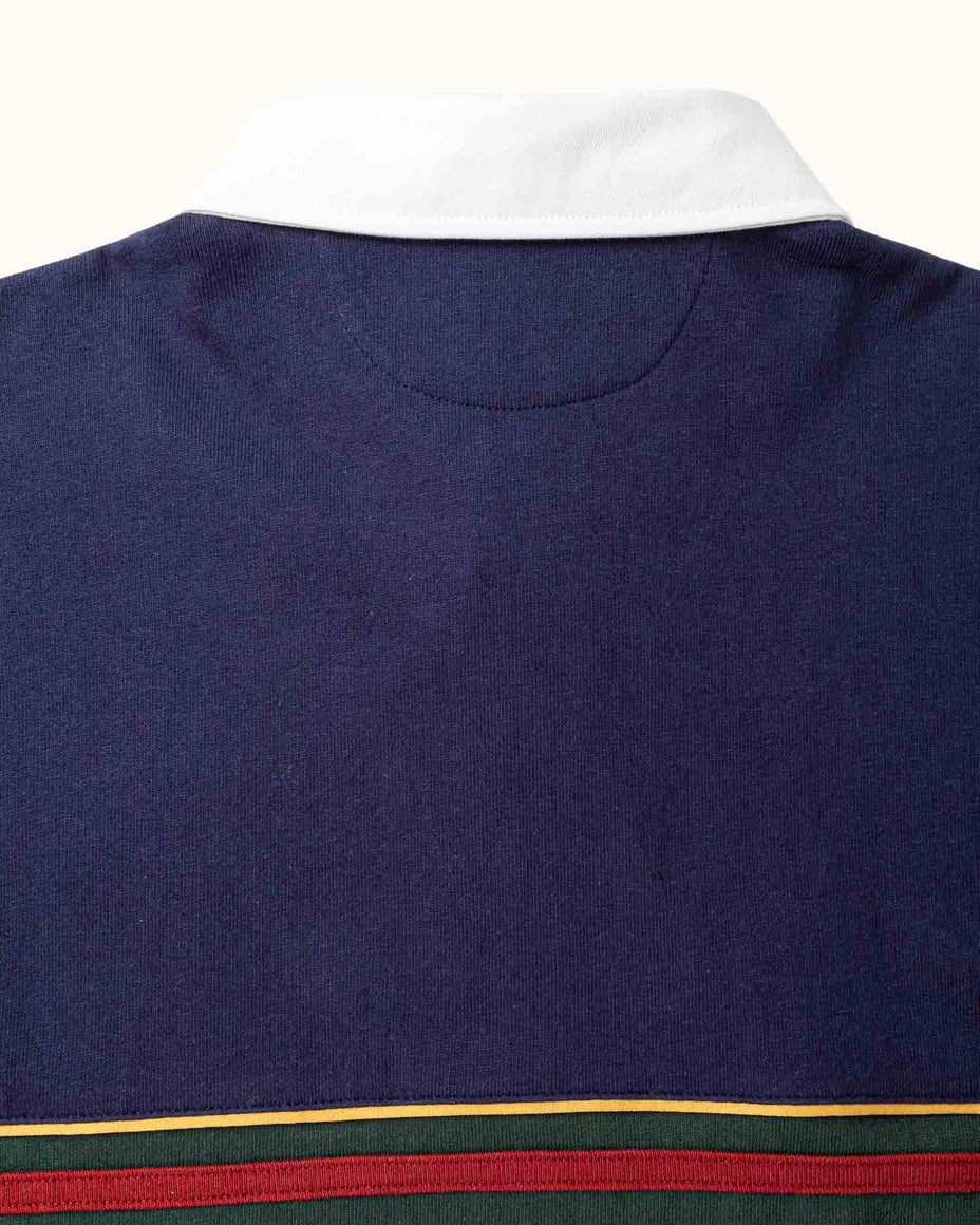 Crest Rugby Polo - Navy/Forest