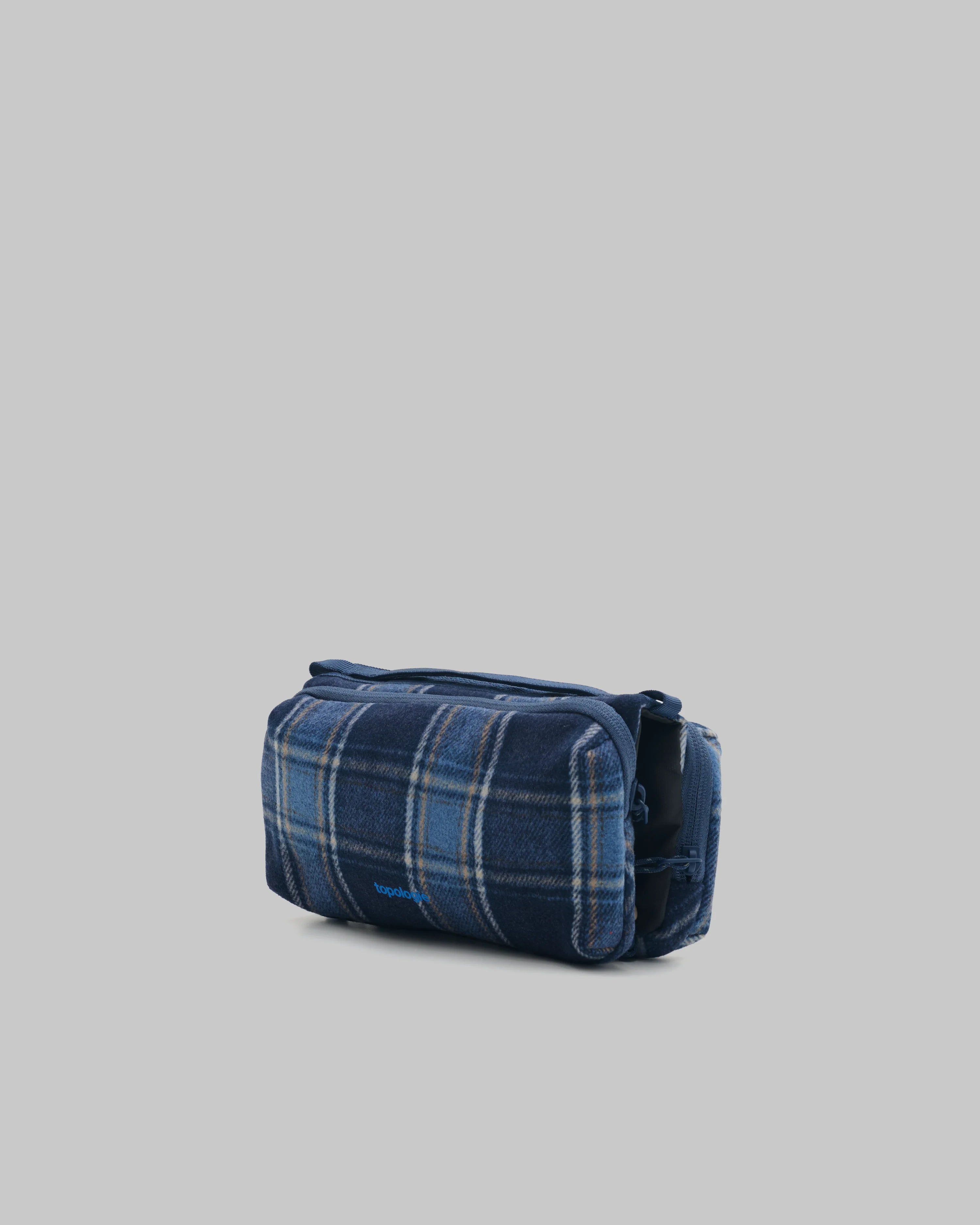 Bottle Sacoche Medium - Blue Check Check Wool