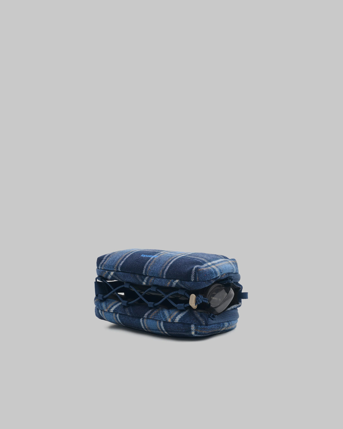 Bottle Sacoche Medium - Blue Check Check Wool