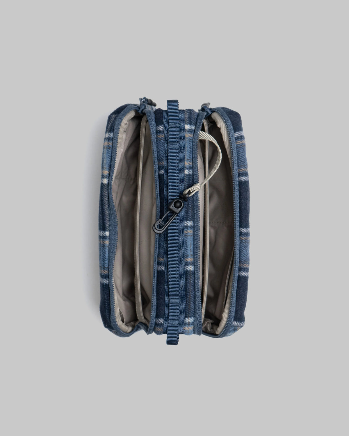 Bottle Sacoche Medium - Blue Check Check Wool