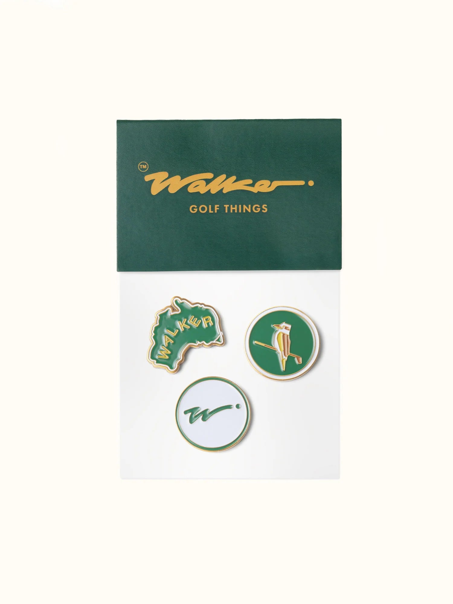 Ball Marker 3 Pack ( Green & Gold )