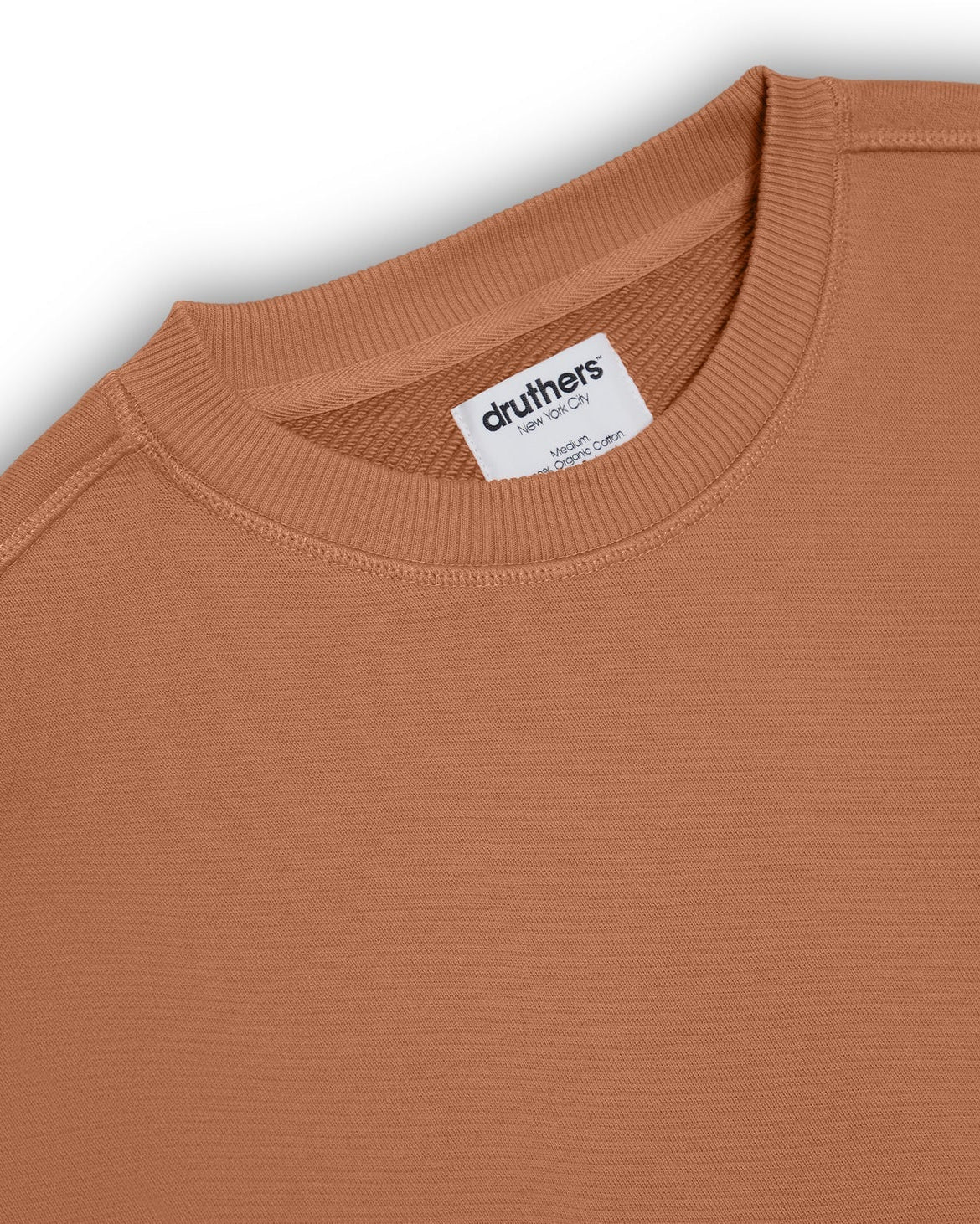 Organic Cotton French Terry Crewneck Sweatshirt - Orange
