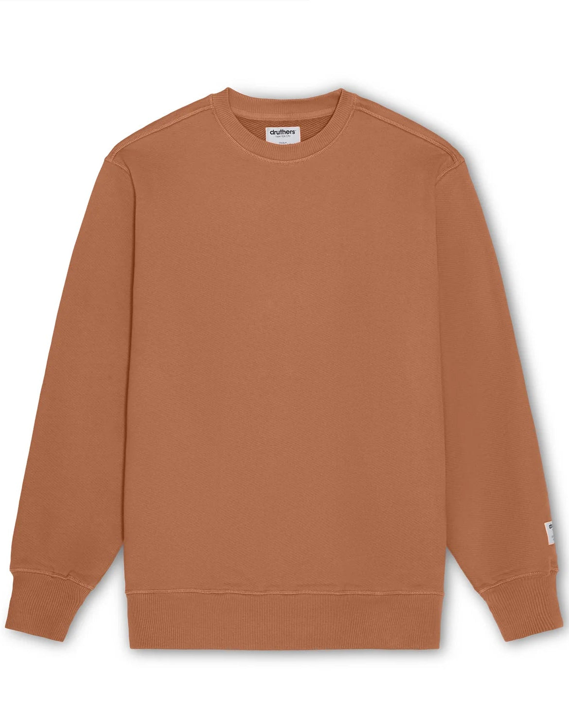 Organic Cotton French Terry Crewneck Sweatshirt - Orange