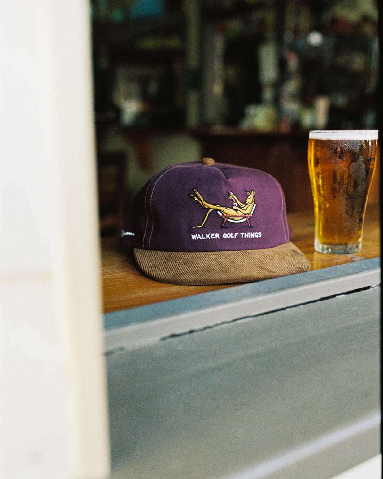 Knock Off Box Mid Cap - Merlot / Gold