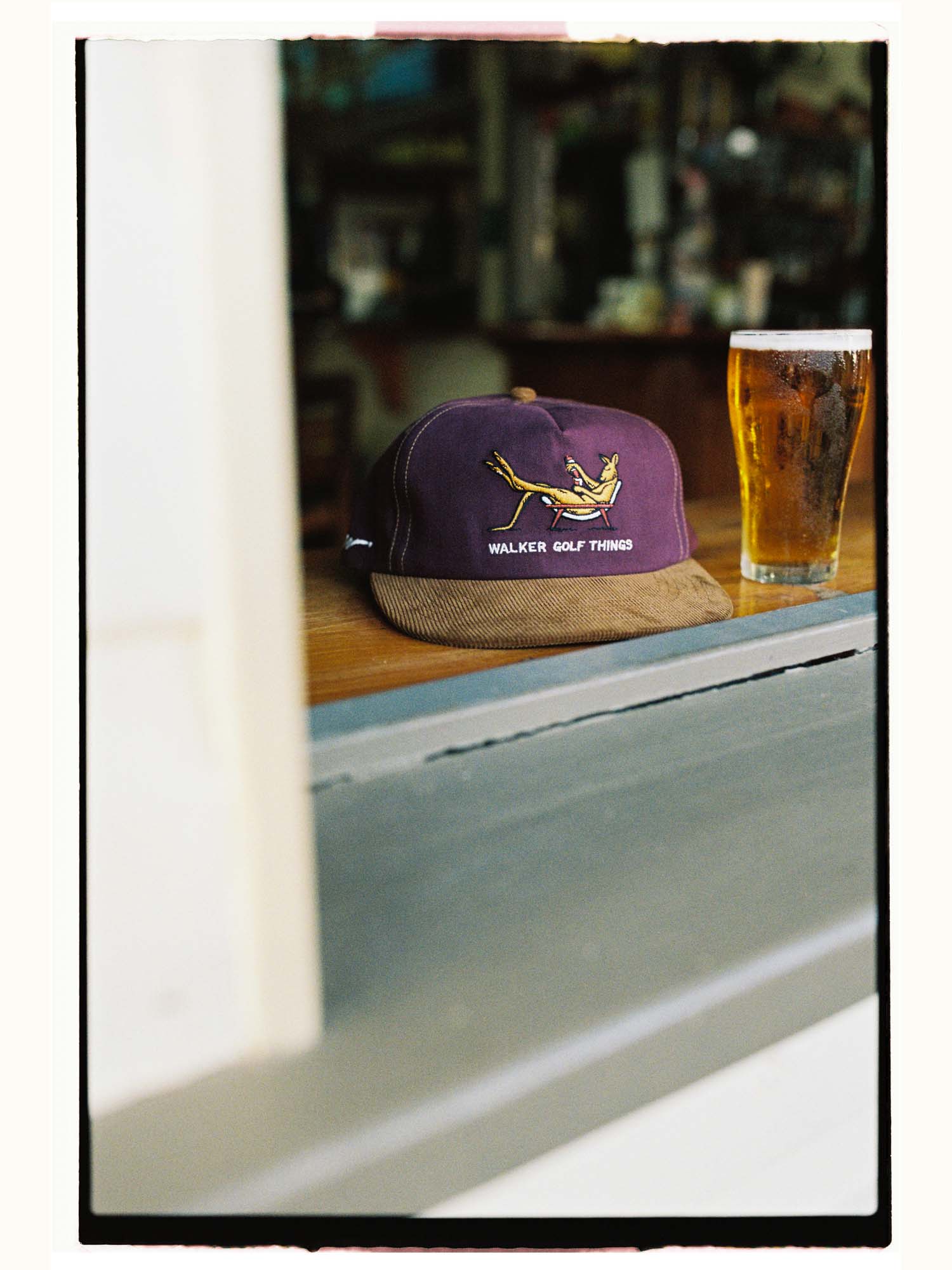Knock Off Box Mid Cap - Merlot / Gold