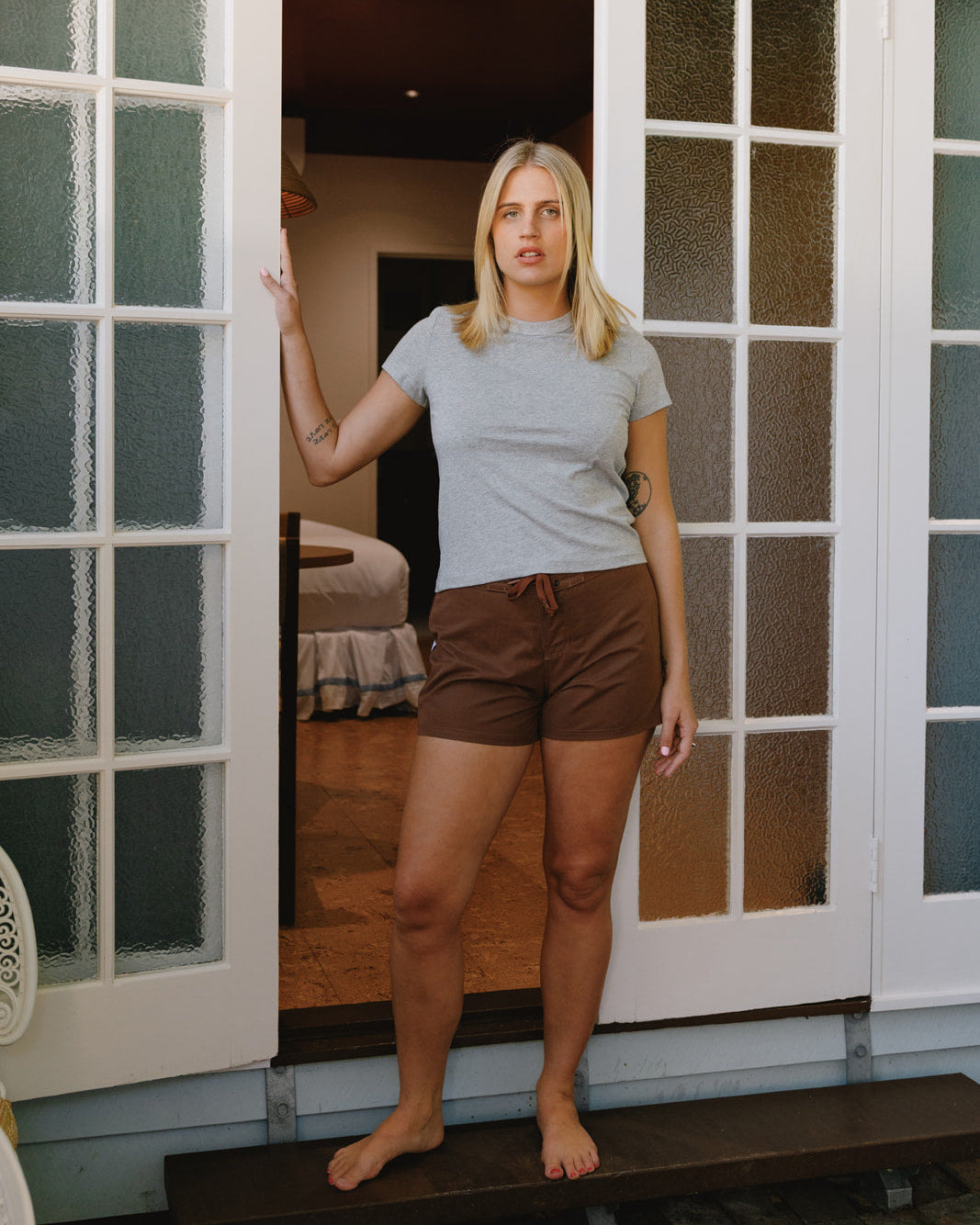 The Base Tee 195GSM - Heather Grey