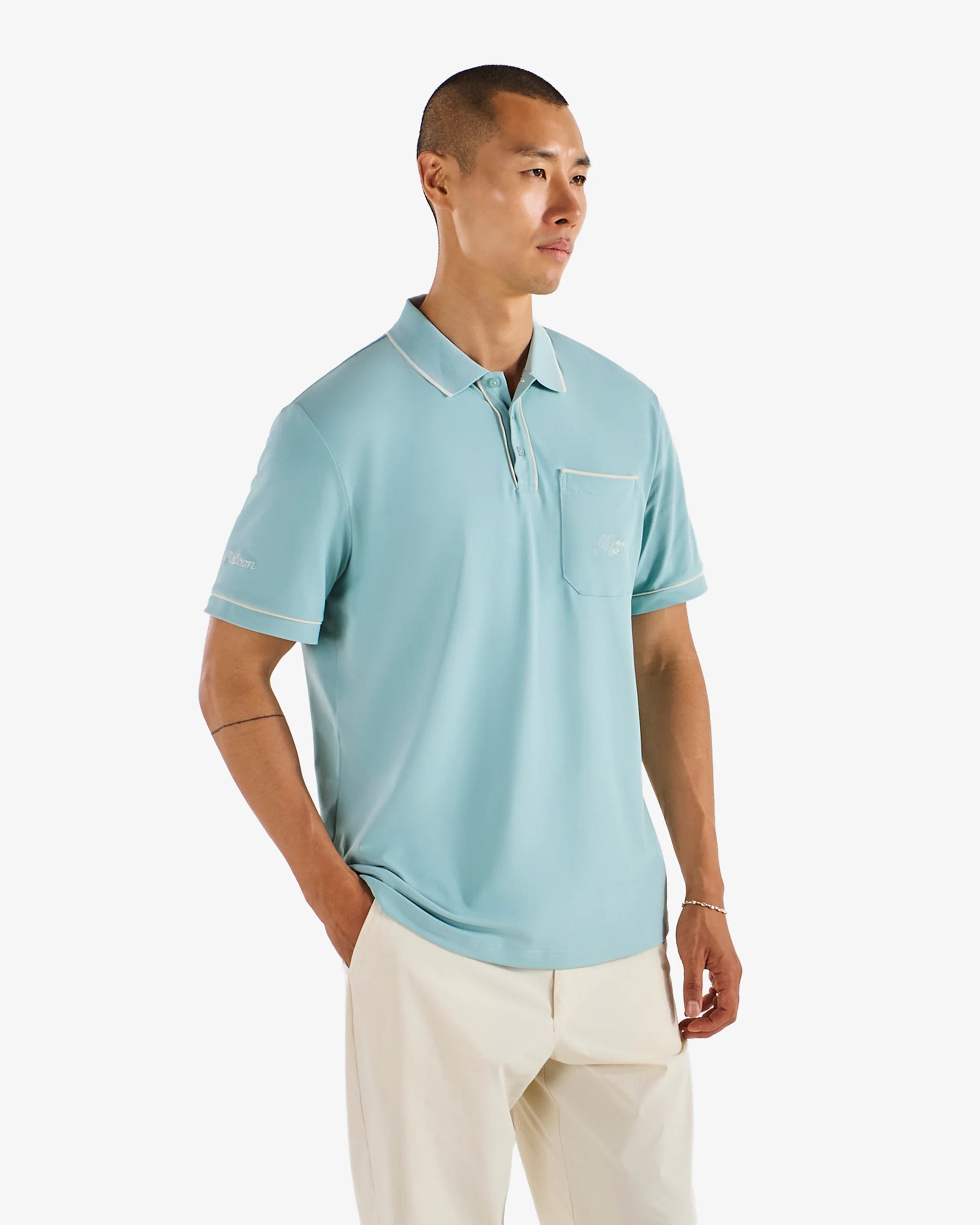 Dove Performance Pique Polo - Light Blue
