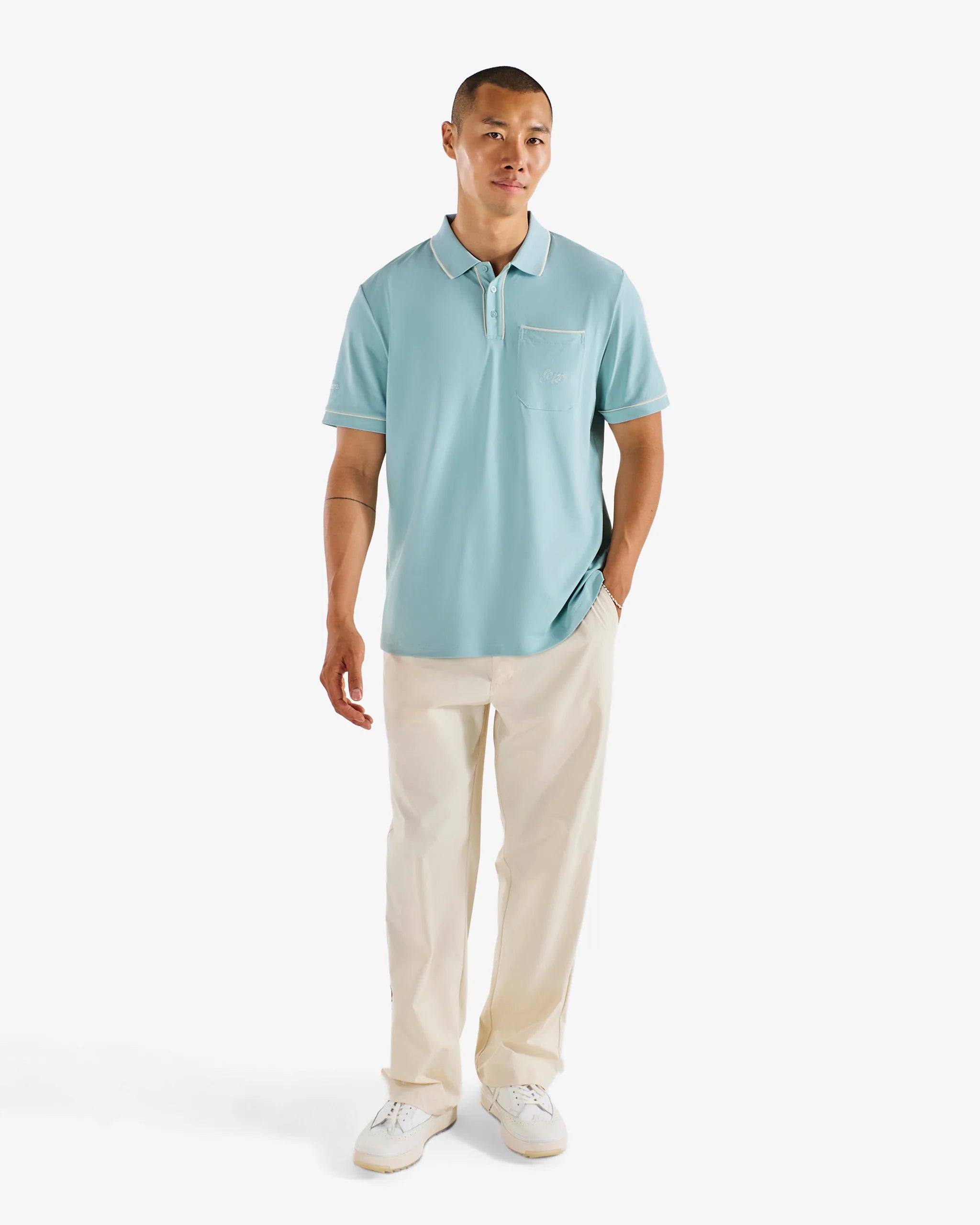 Dove Performance Pique Polo - Light Blue