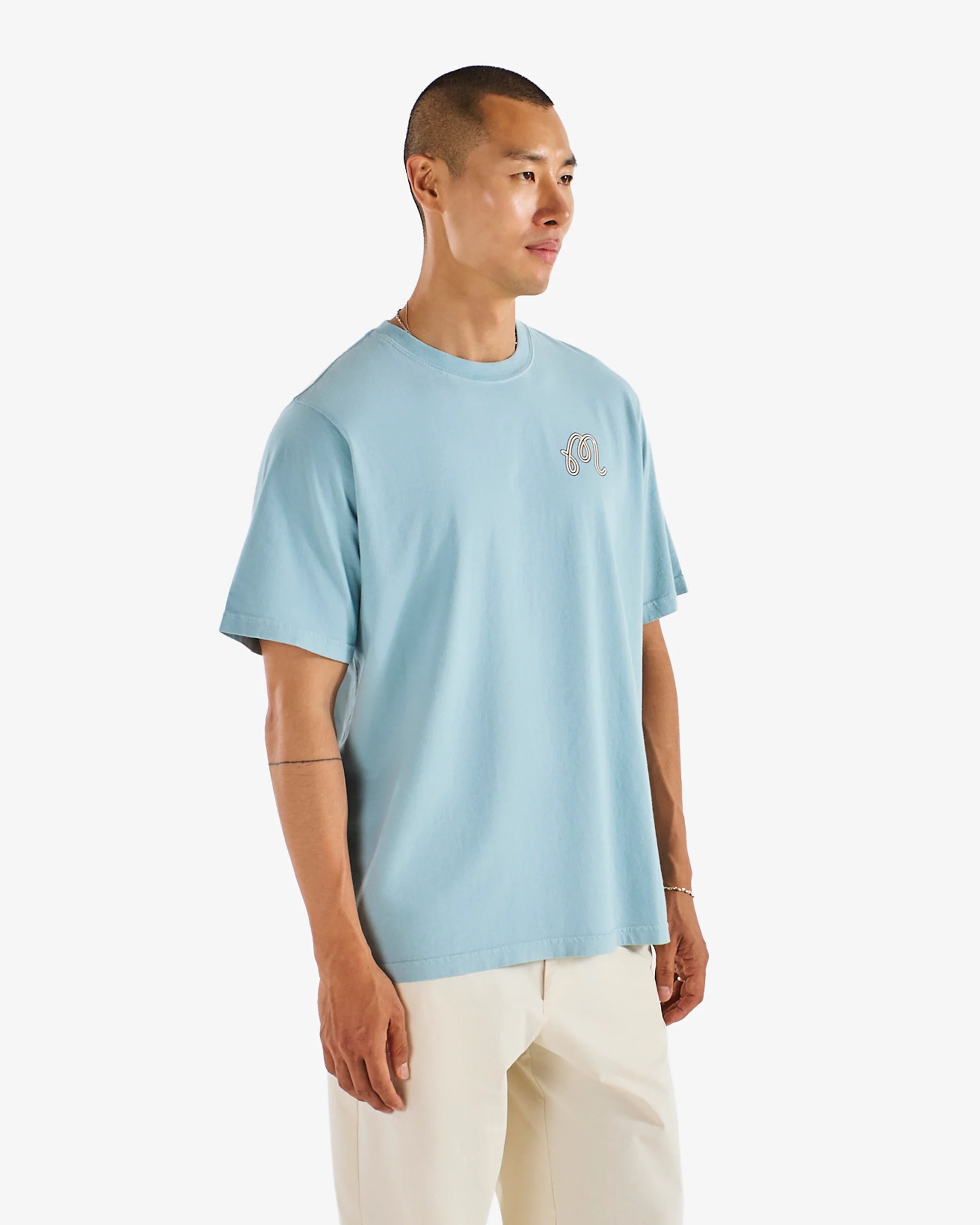 Bermuda Hawk & Dove Tee - Light Blue