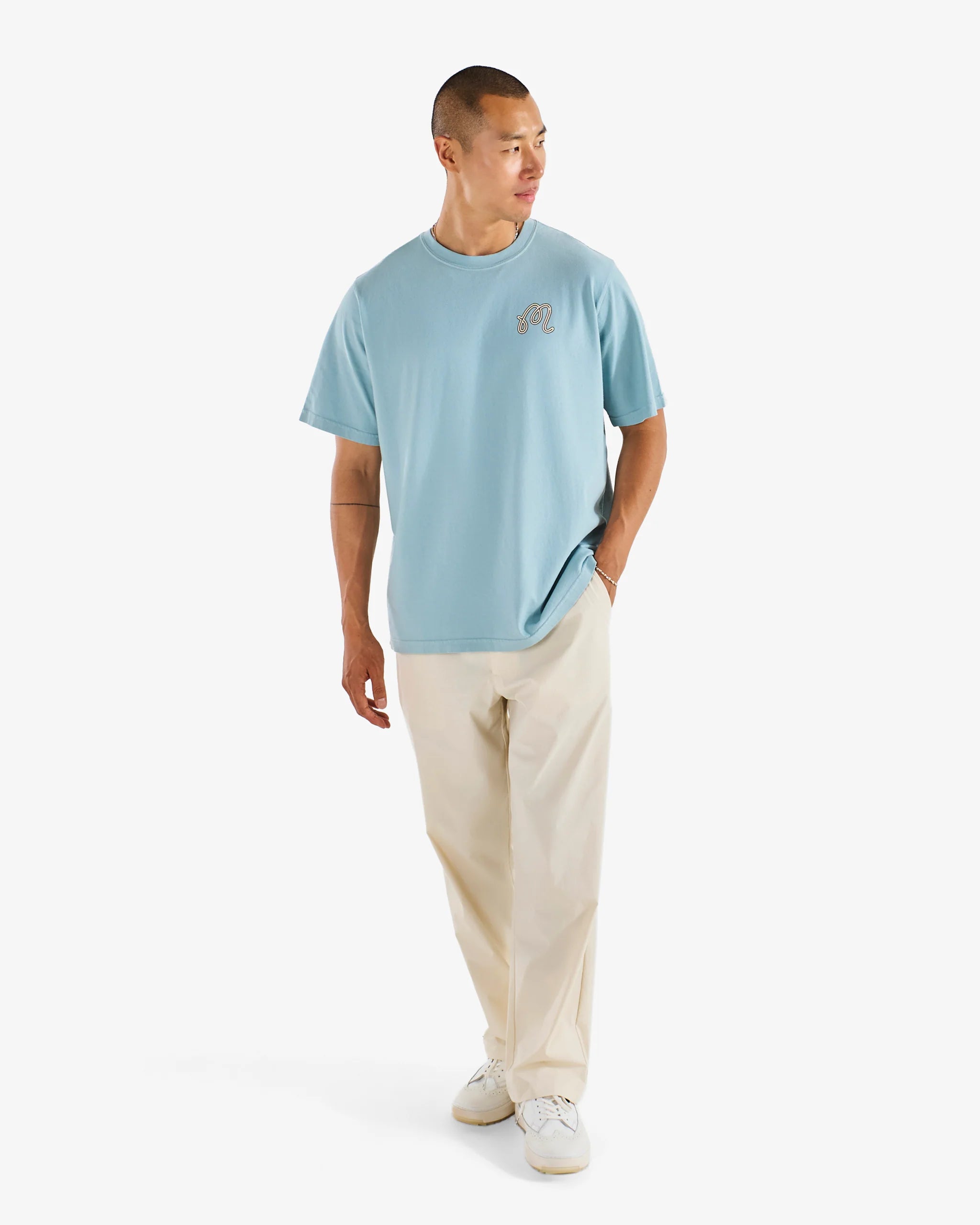 Bermuda Hawk & Dove Tee - Light Blue