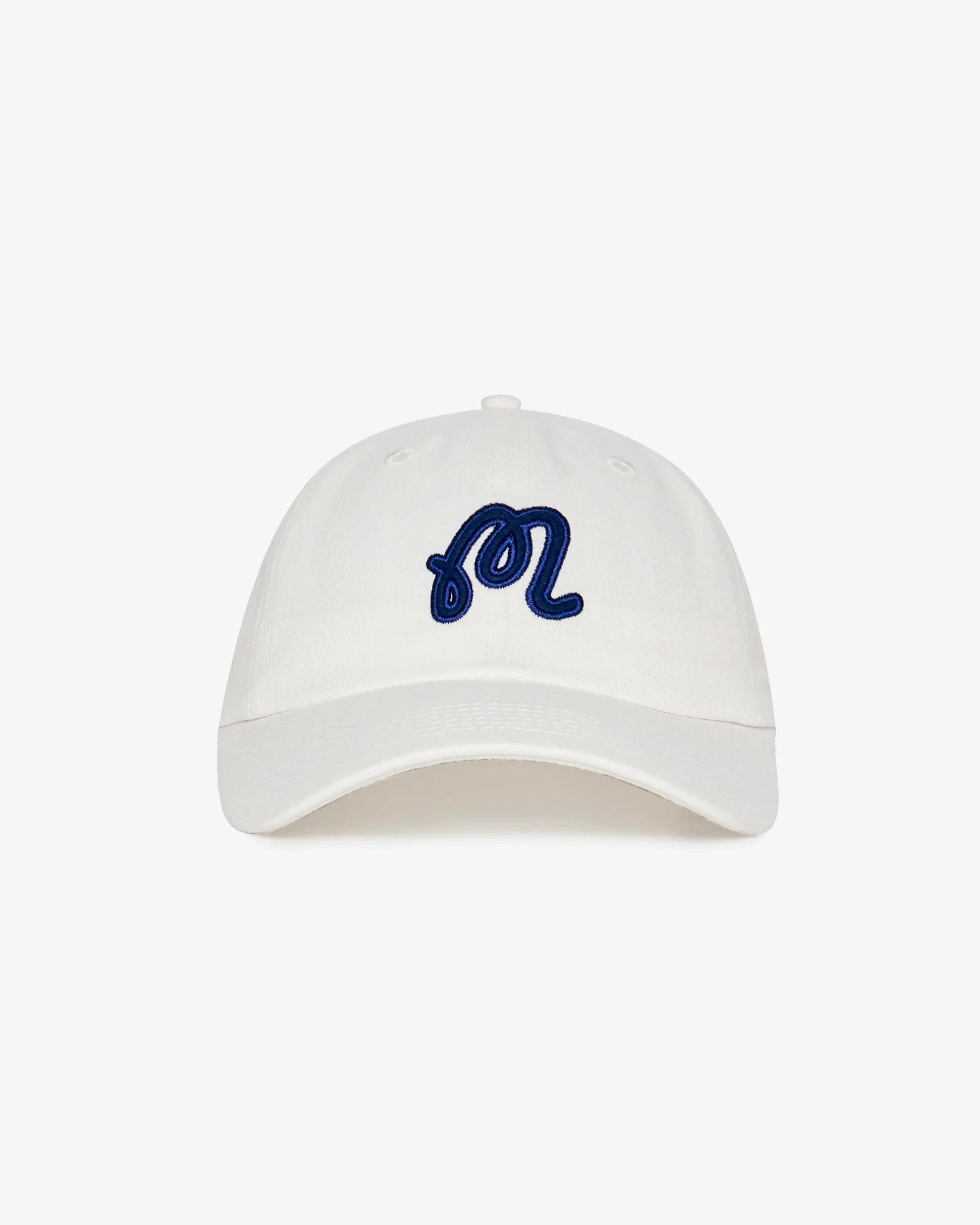 Washed Applique Hat - White