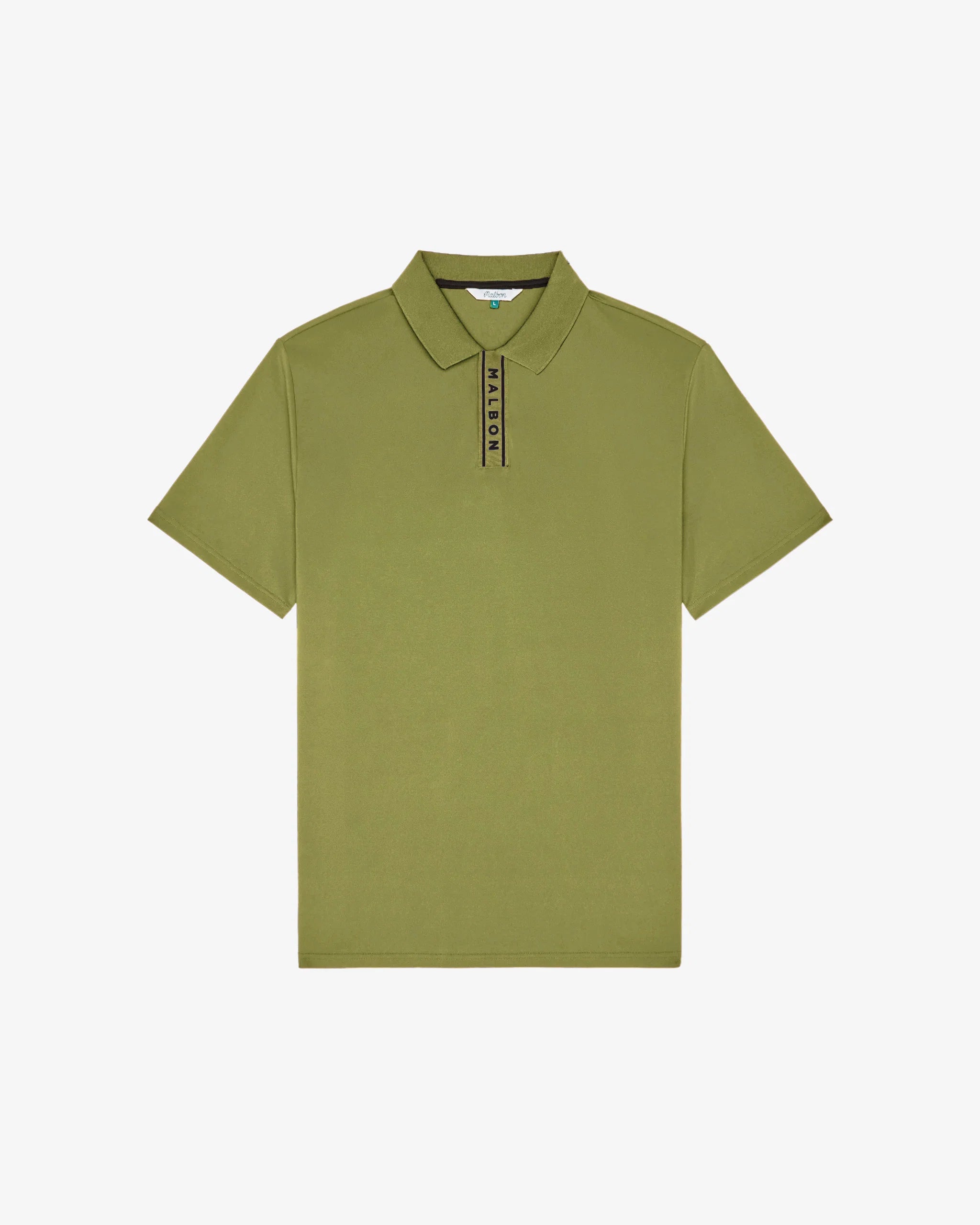 Block Placket Polo - Military Green