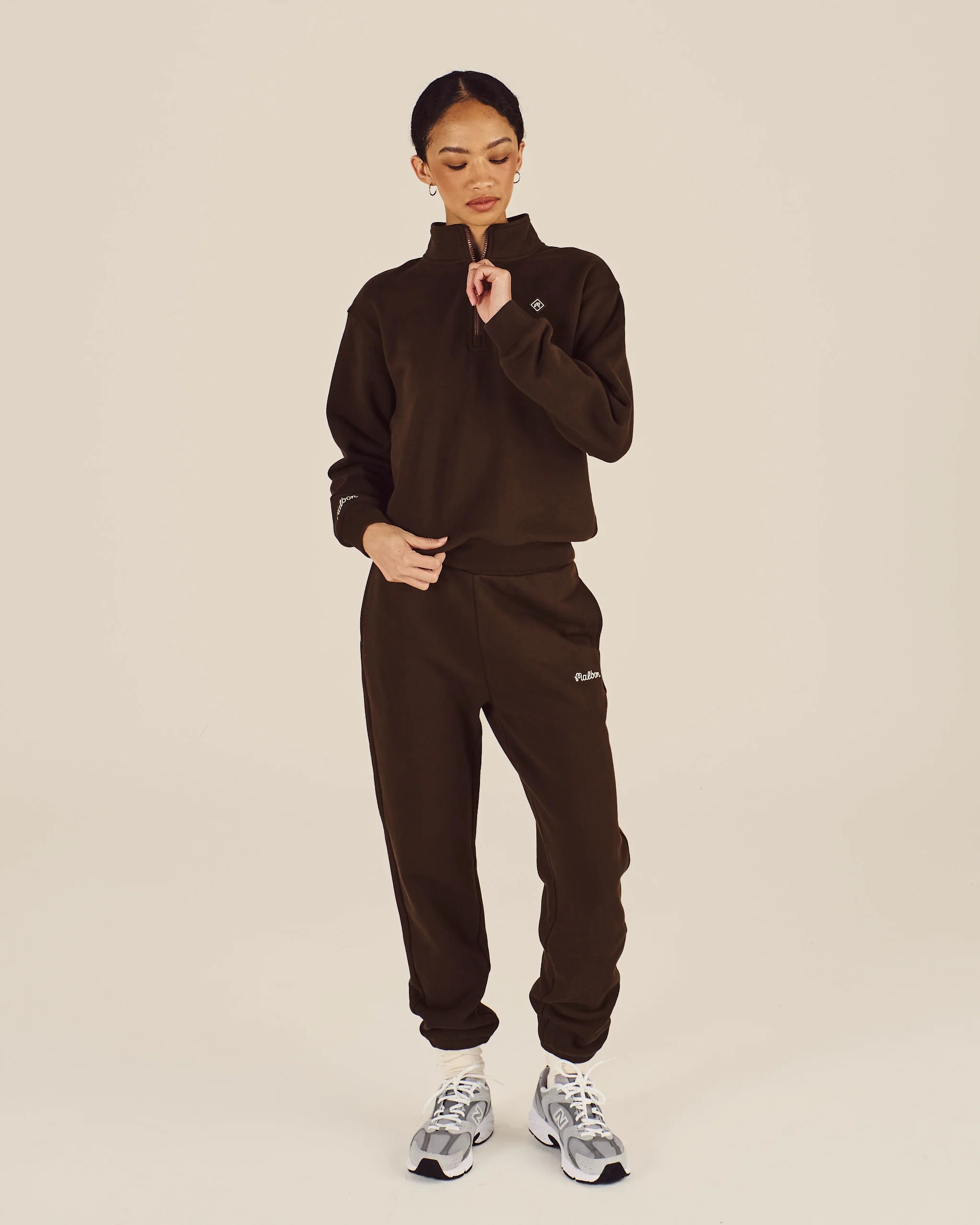 Delilah Diamond Sweatshirt - Brown